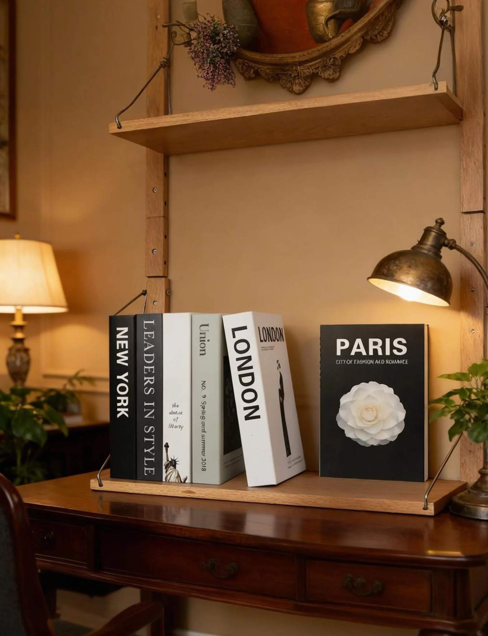 Libros Decorativos Falsos Modernos para Estantería, 6 Piezas Sujetalibros Decorativos