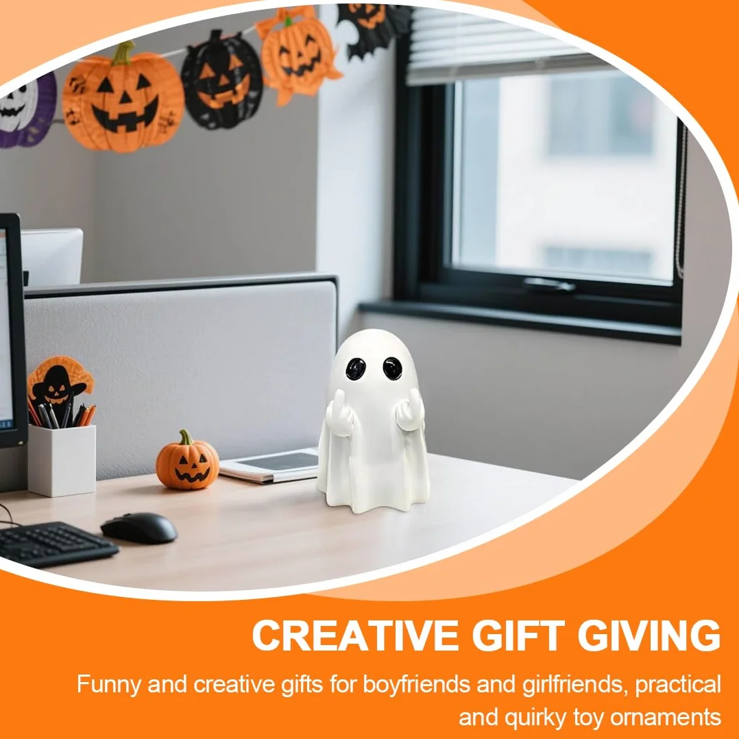 Accesorios de decoración de Halloween fantasmas terroríficos negro blanco 2 piezas