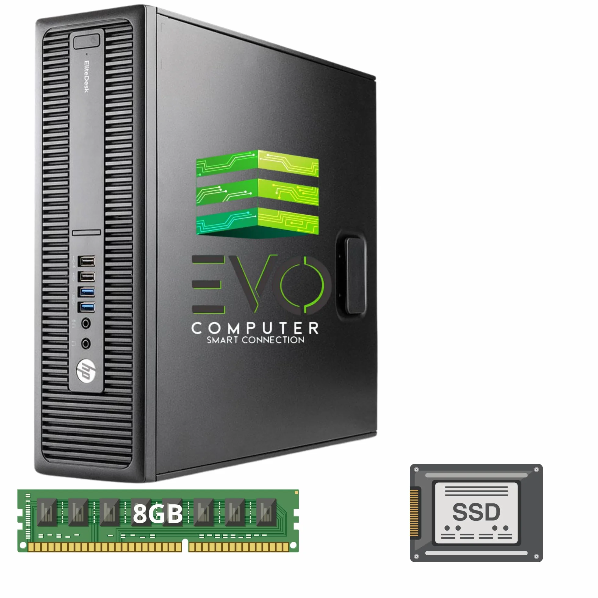 HP 800 G2 | Ordenador Sobremesa Intel Core i5 6ª Generación | 256GB SSD | Windows 11 Pro (Reacondicionado) (Negro, gráfica integrada Intel HD Graphics 530, 256, GB, Windows 11 Pro, 8, GB)