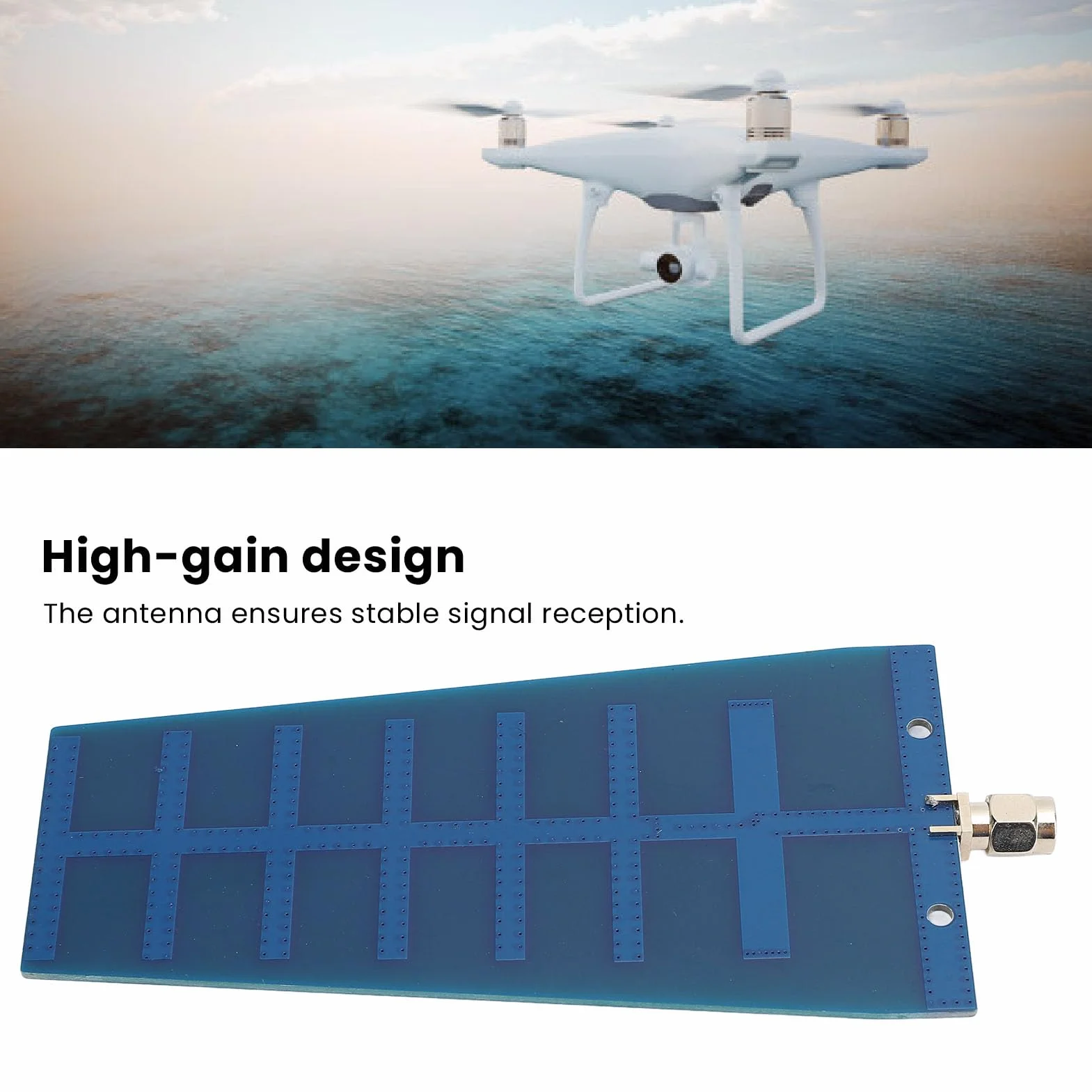 Antena Yagi PCB Direccional WiFi de Doble Banda de 12dBi 2,4 GHz, 5,8 GHz, Antena de Alta Ganancia para Adaptador de Red Inalámbrico, Enrutador, Control Remoto de Drones