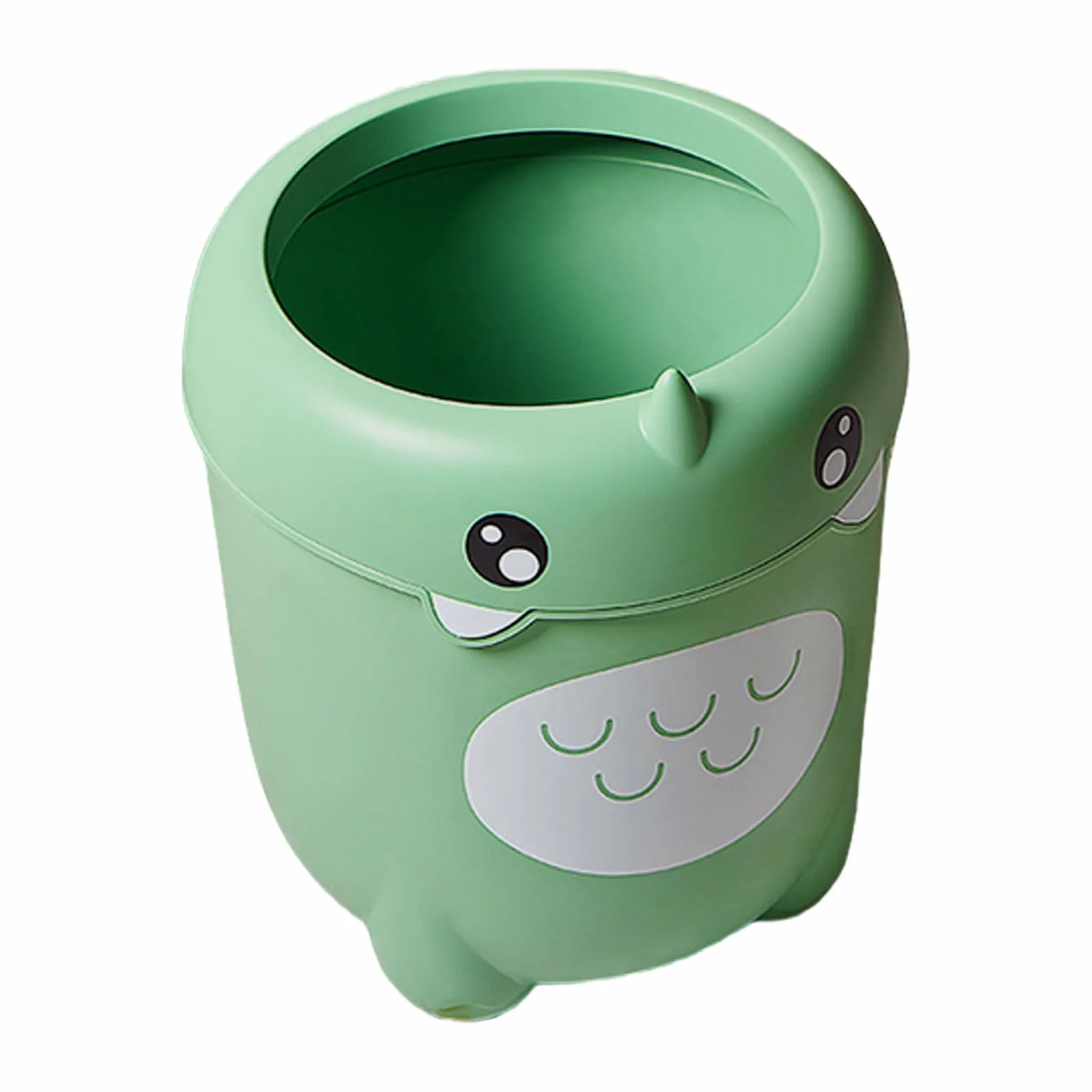 Caje De Trash Caje De Niño - Bin de desechos en forma de dinosaurio pequeño, mini cesta creativa de basura, organizador de gran capacidad, elegante recipiente de , basura de la habitación comp