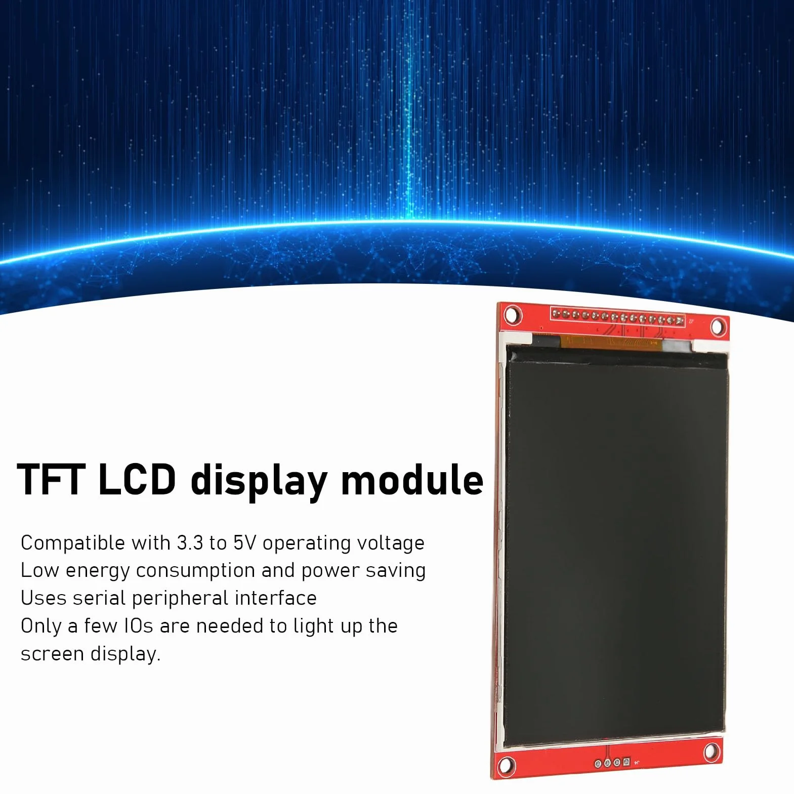 Denash Módulo de Pantalla LCD SPI TFT de 4 Pulgadas, Resolución HD 480x320 Controlador ILI9488 Interfaz Periférica Serie de 14 Pines, con Ranura para Tarjeta de Memoria y Programas de