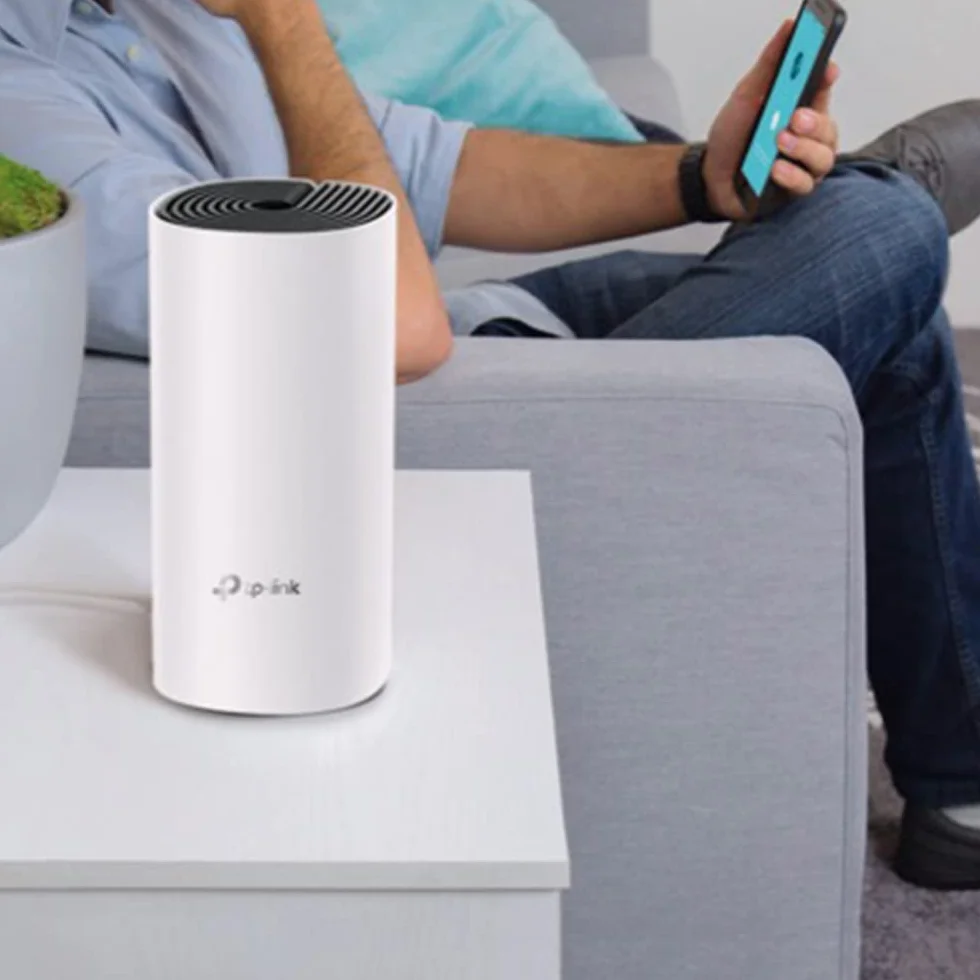 TP-Link Deco P9 (3-Pack) - PLC Mesh Wi-Fi Híbrido con Powerline, Adecuado para Casas Grandes con Paredes Gruesas, Powerline AV1000 + WiFi AC1200, Cobertura hasta 560 ㎡,2xPuerto Gigabit, CPU Qualcomm