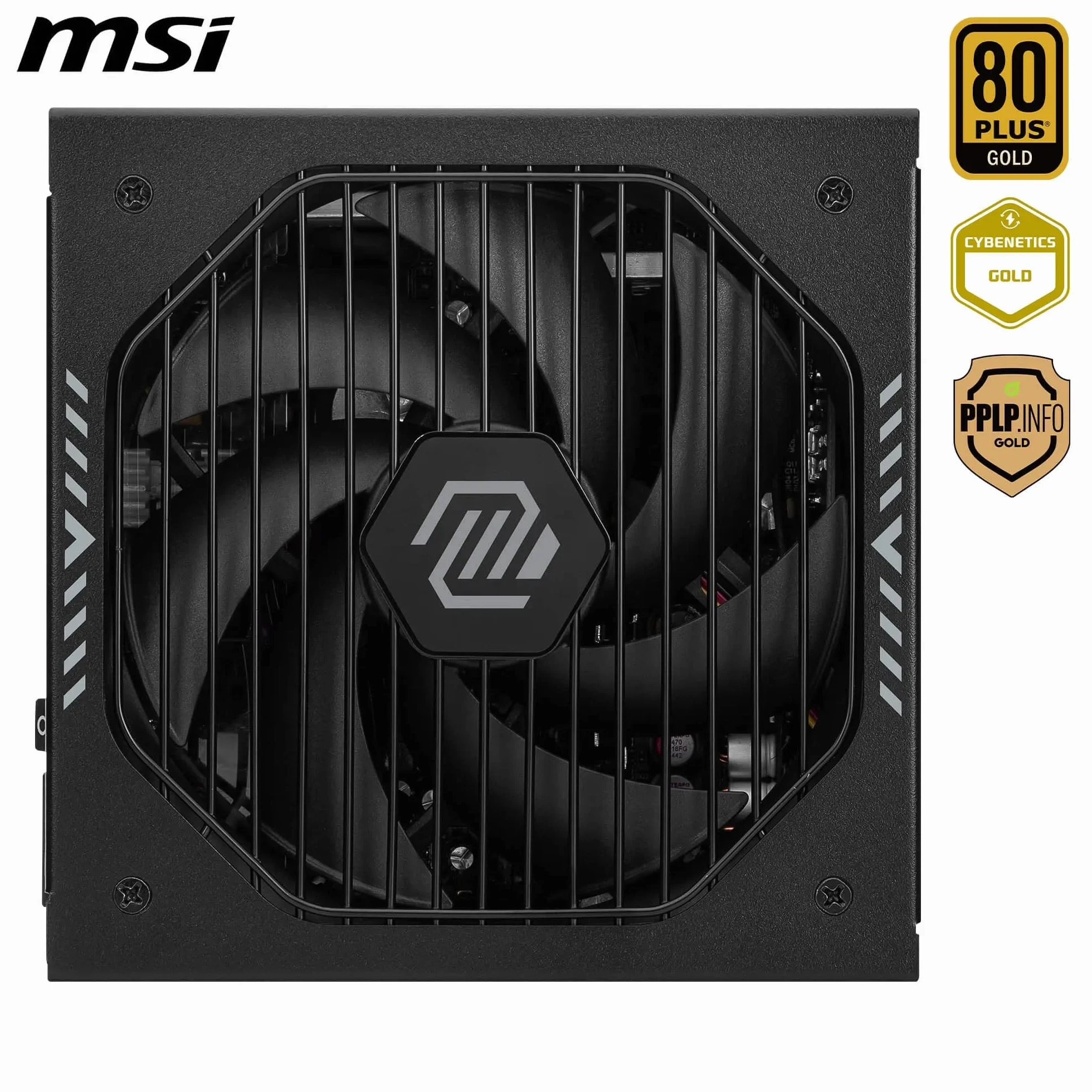 MSI mag A850GLS PCIE5, Fuente de alimentación, 850W, 80 Plus Gold, ATX 3.1, Compatible con GPU PCIe 5.1, 12V-2x6 nativos, Conector 12V-2x6 de Dos Colores, Fuente de alimentación ATX