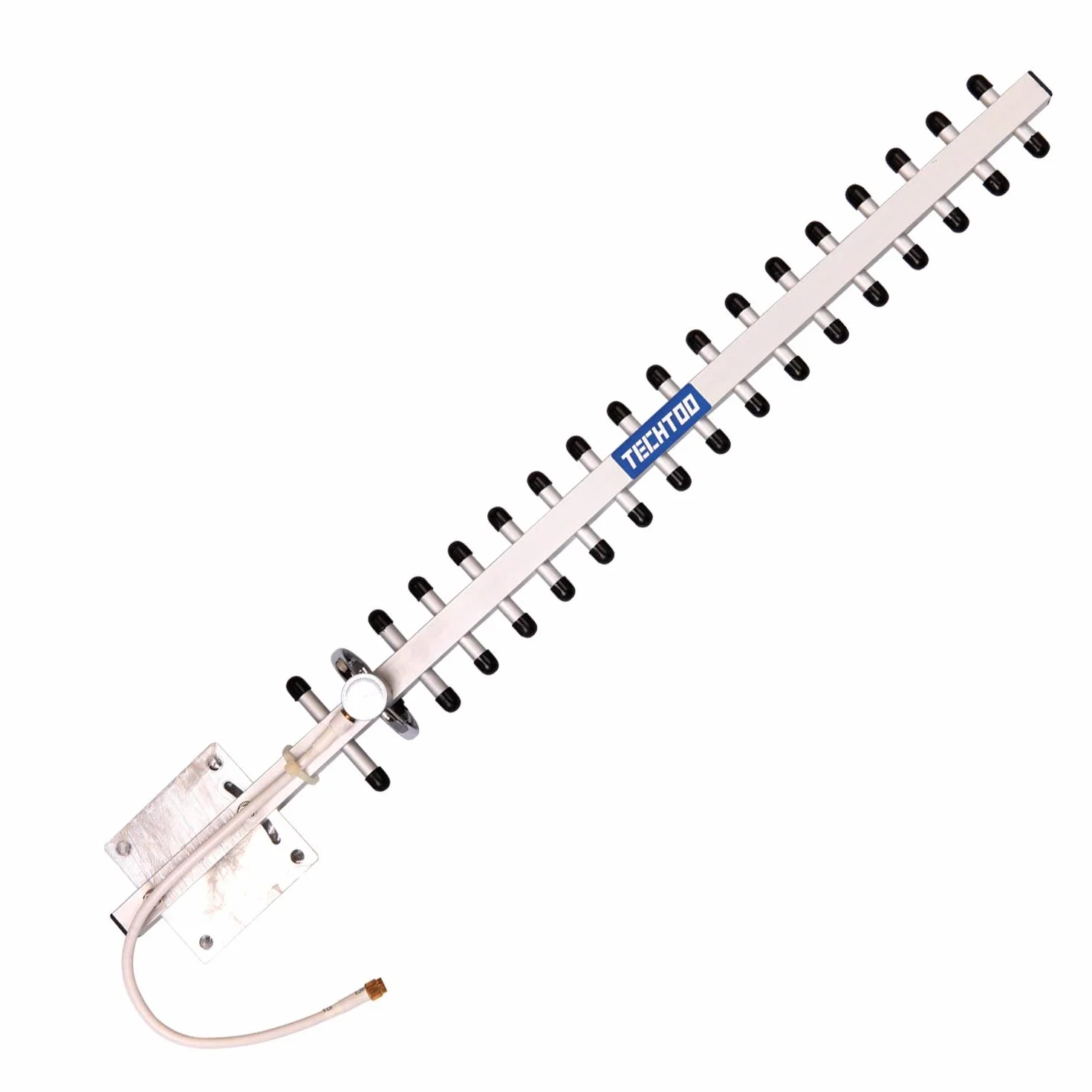 TECHTOO® Wifi 2.4 GHz 18dBi alta ganancia Yagi Antena direccional Booster con conector RP-SMA para red inalámbrica Router Reapter/USB adaptador/alargador/tarjeta PCI de red IP cámara