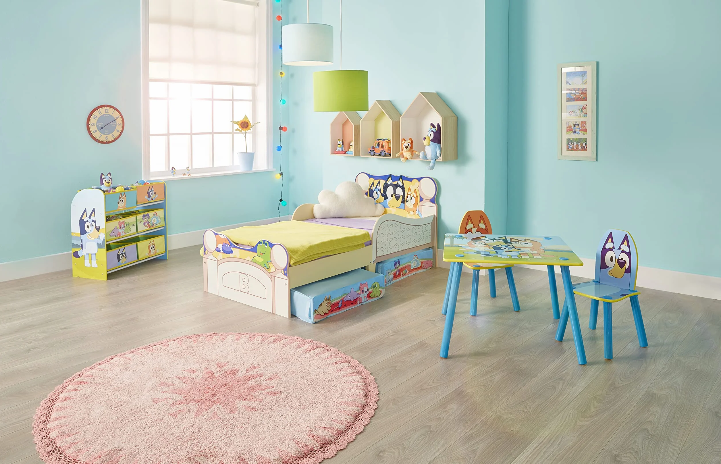 Bluey Juego de 2 sillas para niños, Mesa 43,5 x 63 x 63 cm