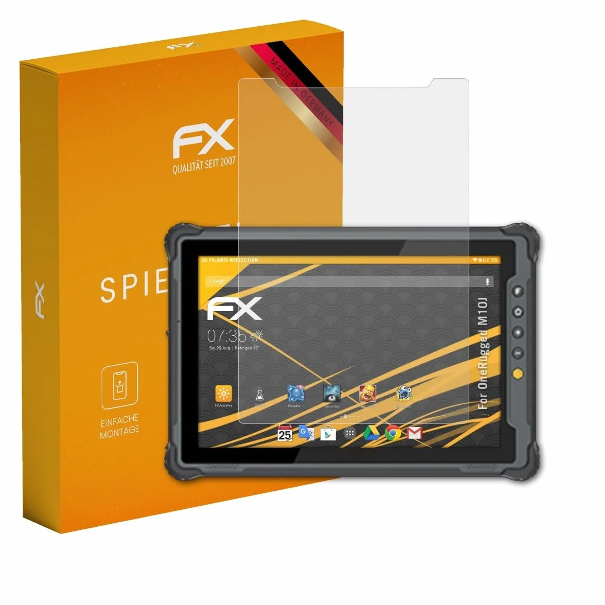 atFoliX Película Protectora compatible con OneRugged M10J Lámina Protectora de Pantalla, antirreflejos y amortiguadores FX Protector Película (2X)