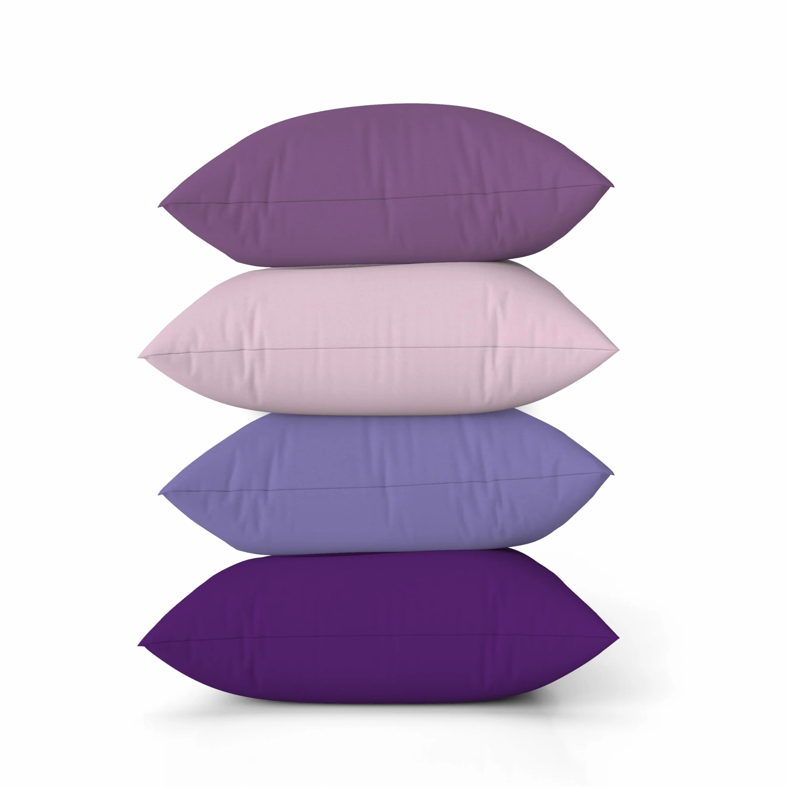 Fundas de cojín de lino para sofá Lavanda Morado Degradado 60x60cm Juego de 4