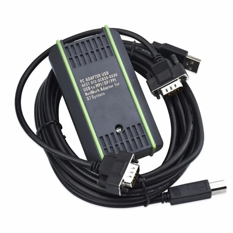 Cable de programación USB industrial, cable USB adaptador de PC para Siemens S7-200 S7-300 S7-400 PLC 6GK1571-0BA00-0AA0 MPI PPI interfaz 3 metros de cable de transmisión de datos, cable USB adaptador