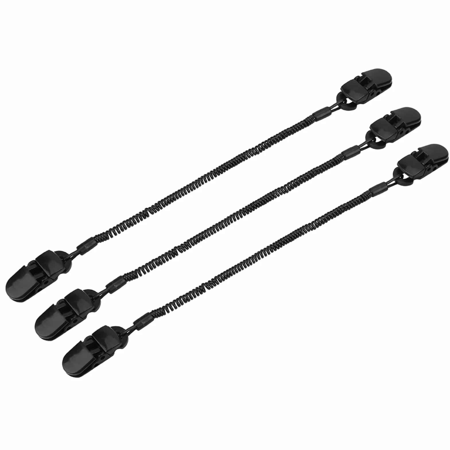 Broco Clip para Sombrero,3pcs Black Cap Retainers PVC Clip para el Sombrero Soporte para Guardar Ropa de Pesca y Cable Enrollado para Golf Pesca Pesc