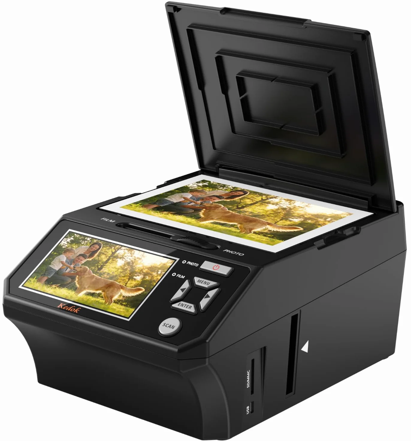 Escáner fotográfico 35mm 110mm 22MP LCD 5 Pulgadas JPEG Tarjeta SD 8GB