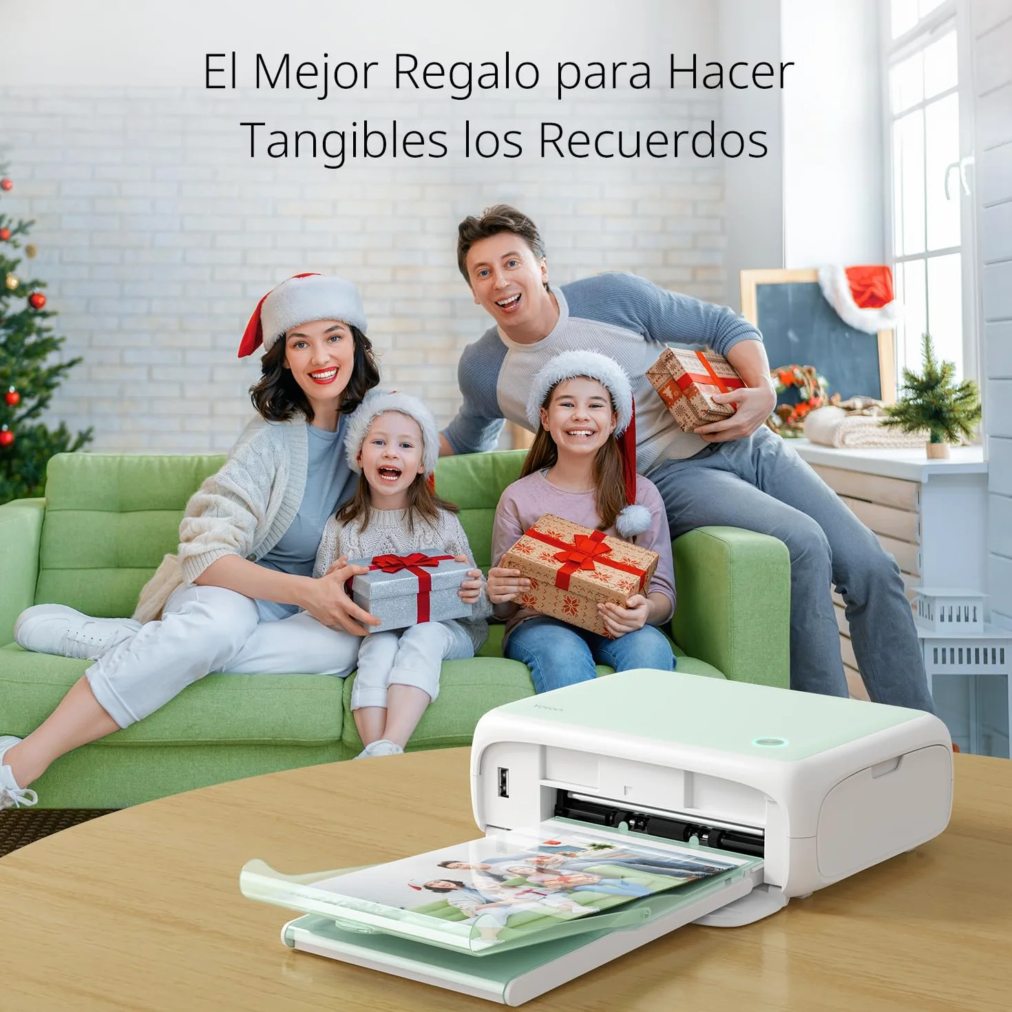 YOTON Impresora Fotos Movil, Impresora Portatil con 54 Papel de Impresión (4"x6"), Conexión Wi-Fi, Imprimir Foto de Identidad y Impresión de Vídeo AR, para iOS/Android/PC (Sistema Mac no Compatible)