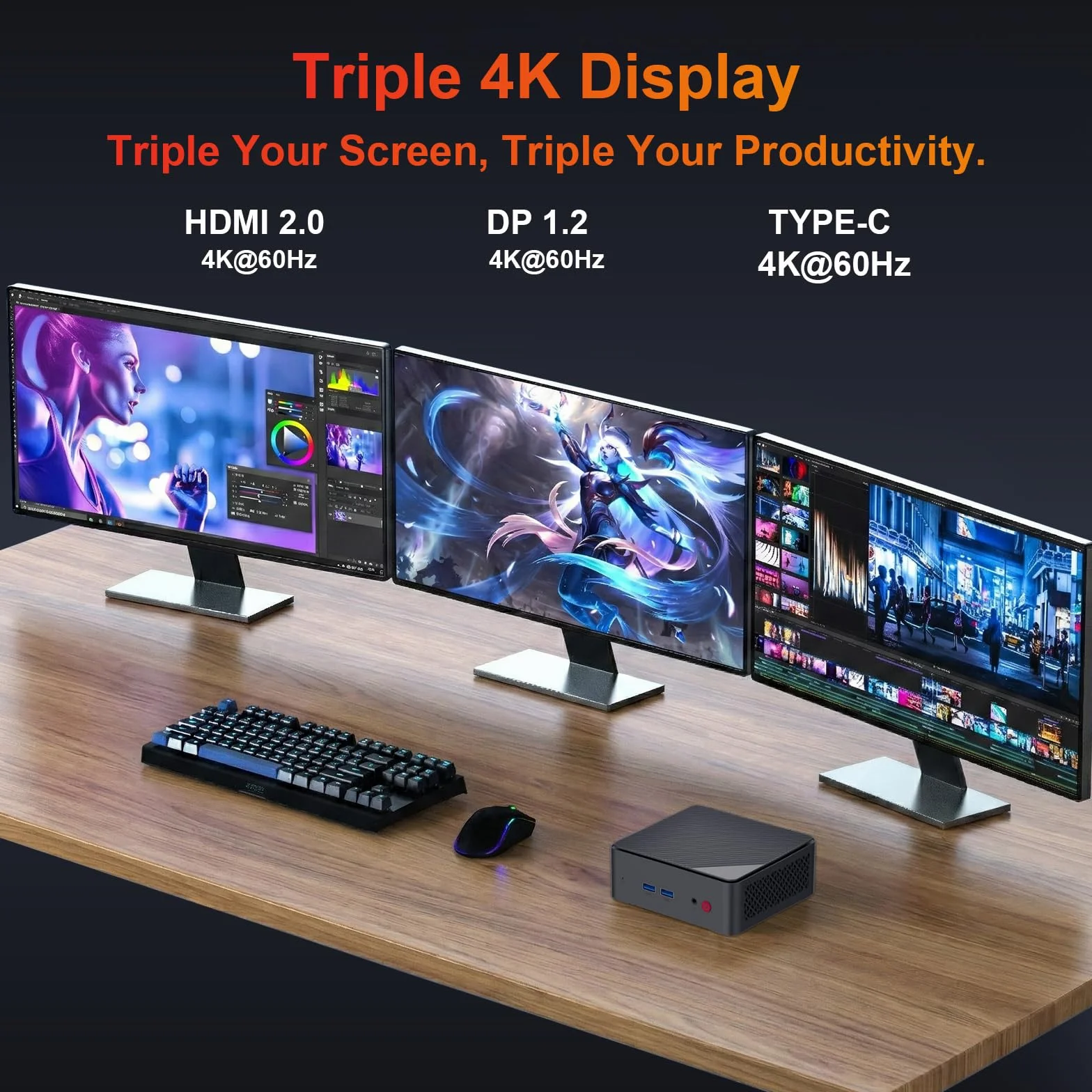 AWOW Mini PC AMD Ryzen Embedded R2514 (4 núcleos, hasta 3,7 GHz), 16 GB DDR4, 512 GB SSD PCIe 3.0, Gráficos Radeon, Pantalla 4K, LAN 1000 Mbps, WiFi 5