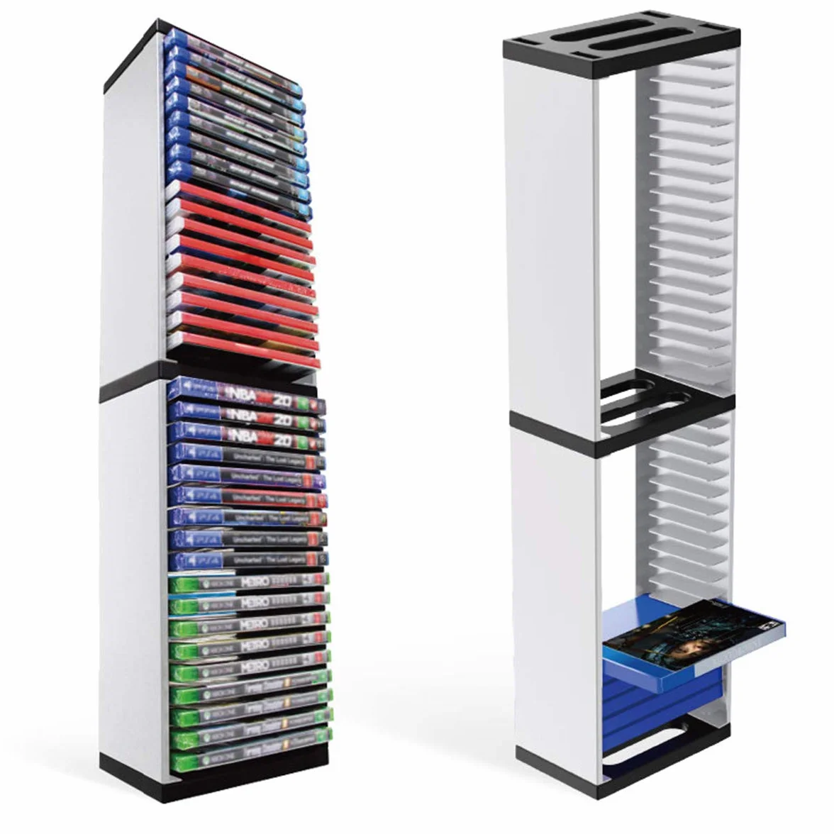 Organizador de discos de videojuegos, para PS5, para juegos de 36 unidades