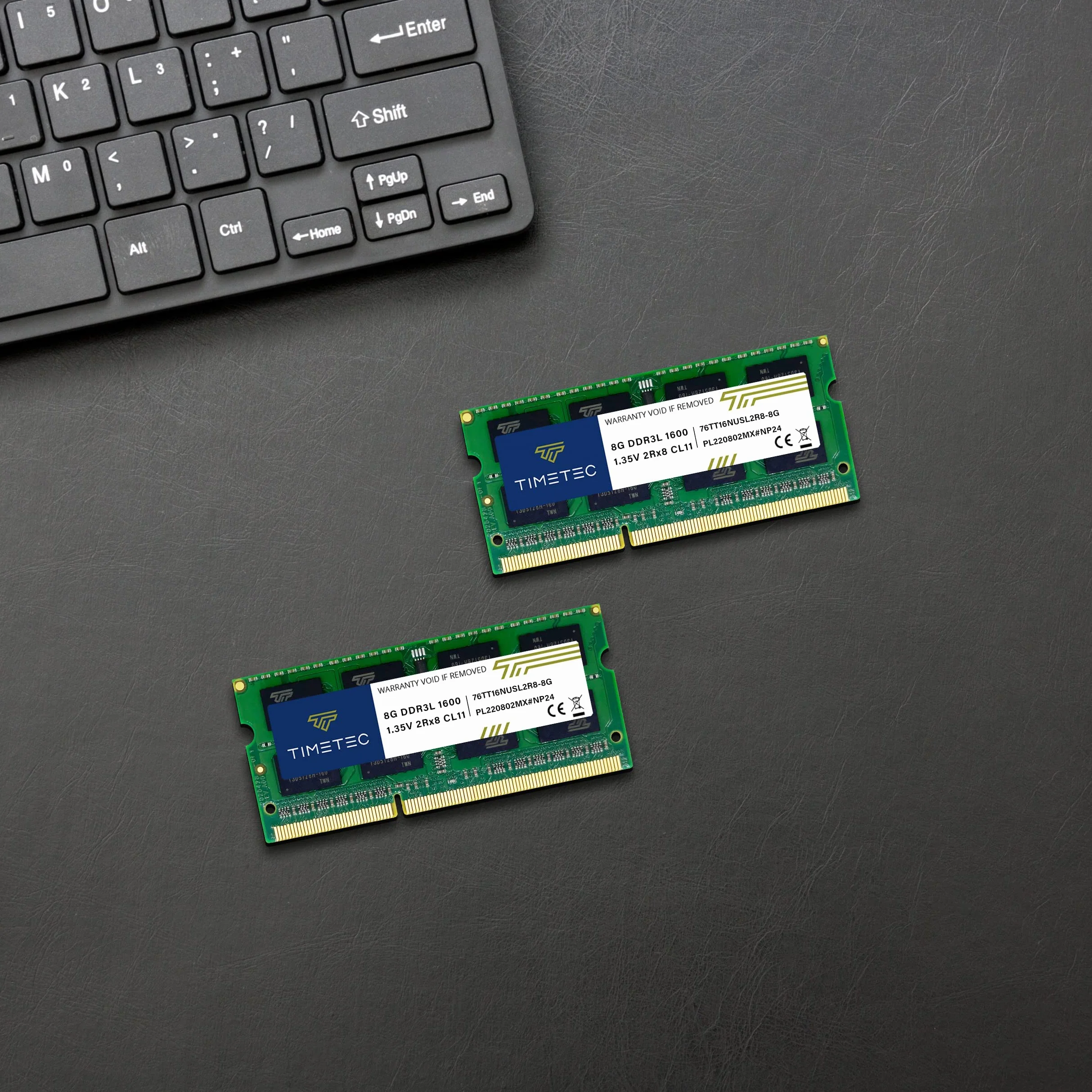 Timetec 16GB Kit(2x8GB) DDR3L / DDR3 1600MHz (DDR3L-1600) PC3L-12800 / PC3-12800 Non-ECC Unbuffered 1.35V/1.5V CL11 2Rx8 Dual Rank 204 Pin SODIMM Laptop Memoria RAM Módulo