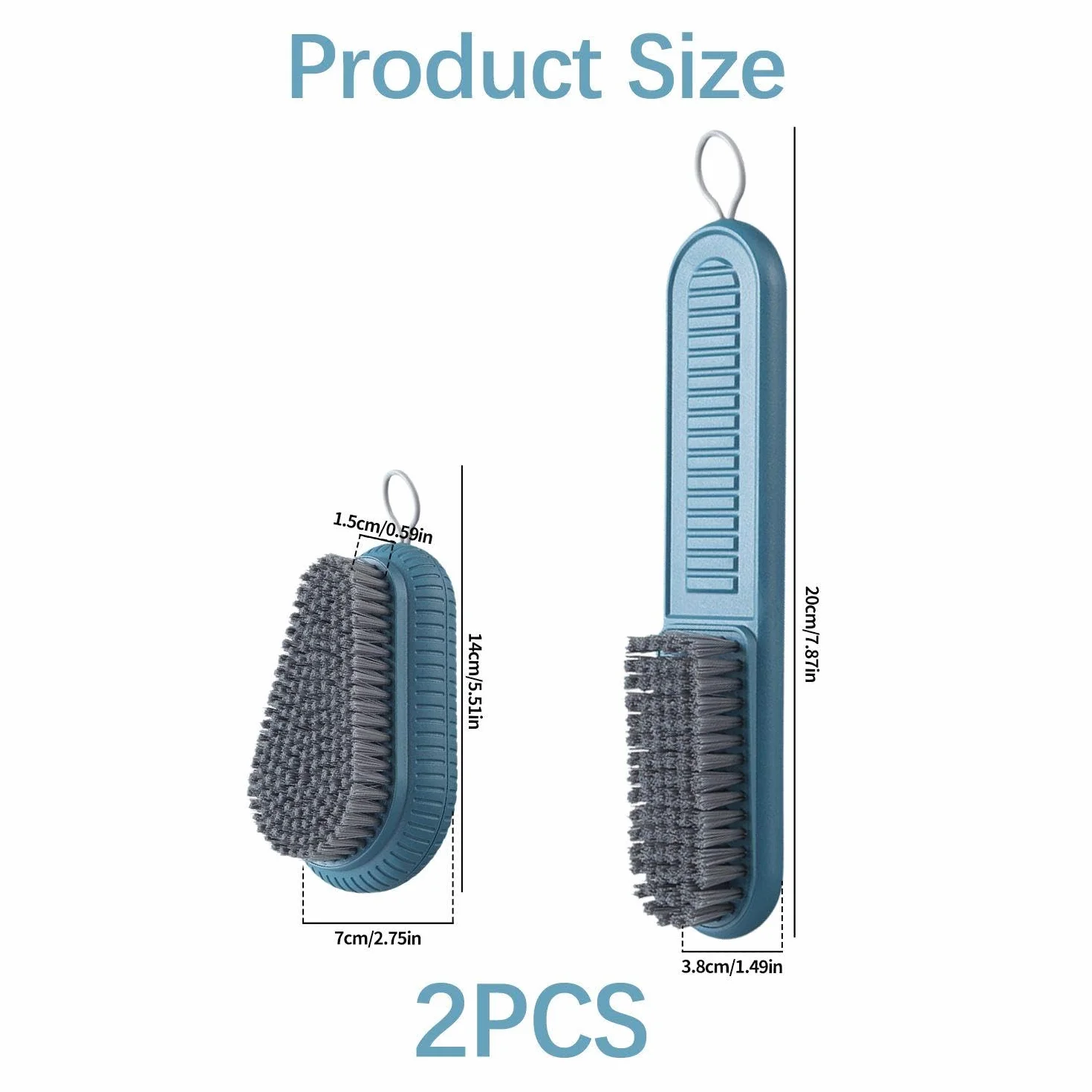 Paquete De 2 Cepillos De Limpieza Manual Multiusos para Hogar y Zapatos