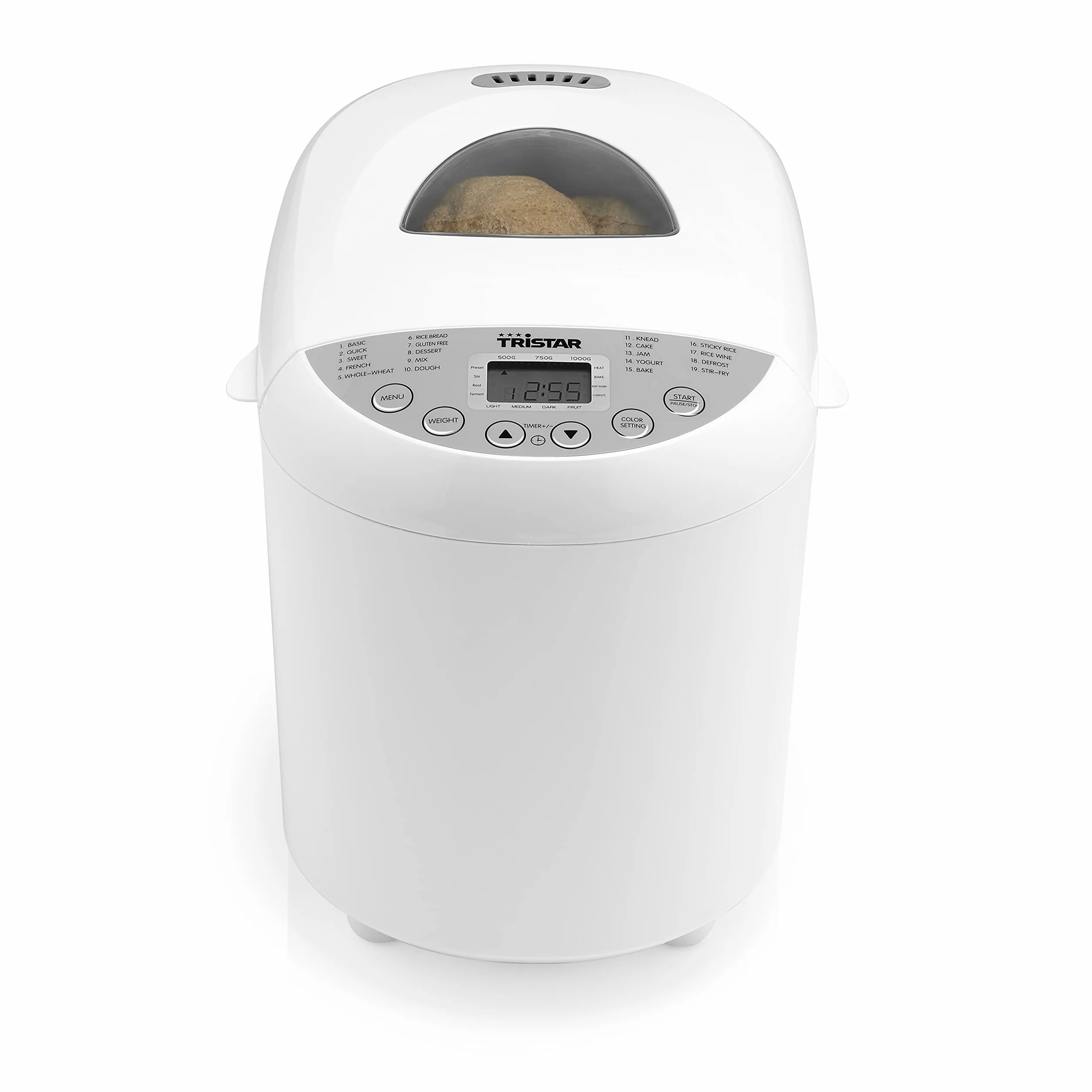 Panificadora Tristar BM-4586 – Grado de tostado de la corteza ajustable – programa sin gluten