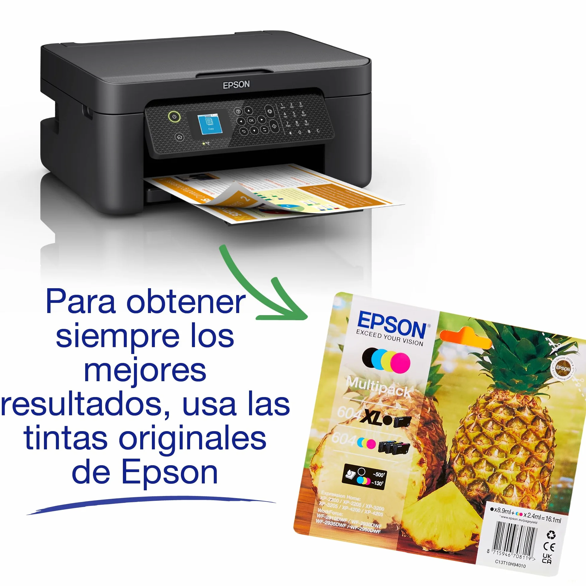 Epson Impresora de inyección de Tinta multifunción Workforce WF-2910DWF A4 con conectividad inalámbrica y 3 Meses Gratis de suscripción de Tinta ReadyPrint Flex*