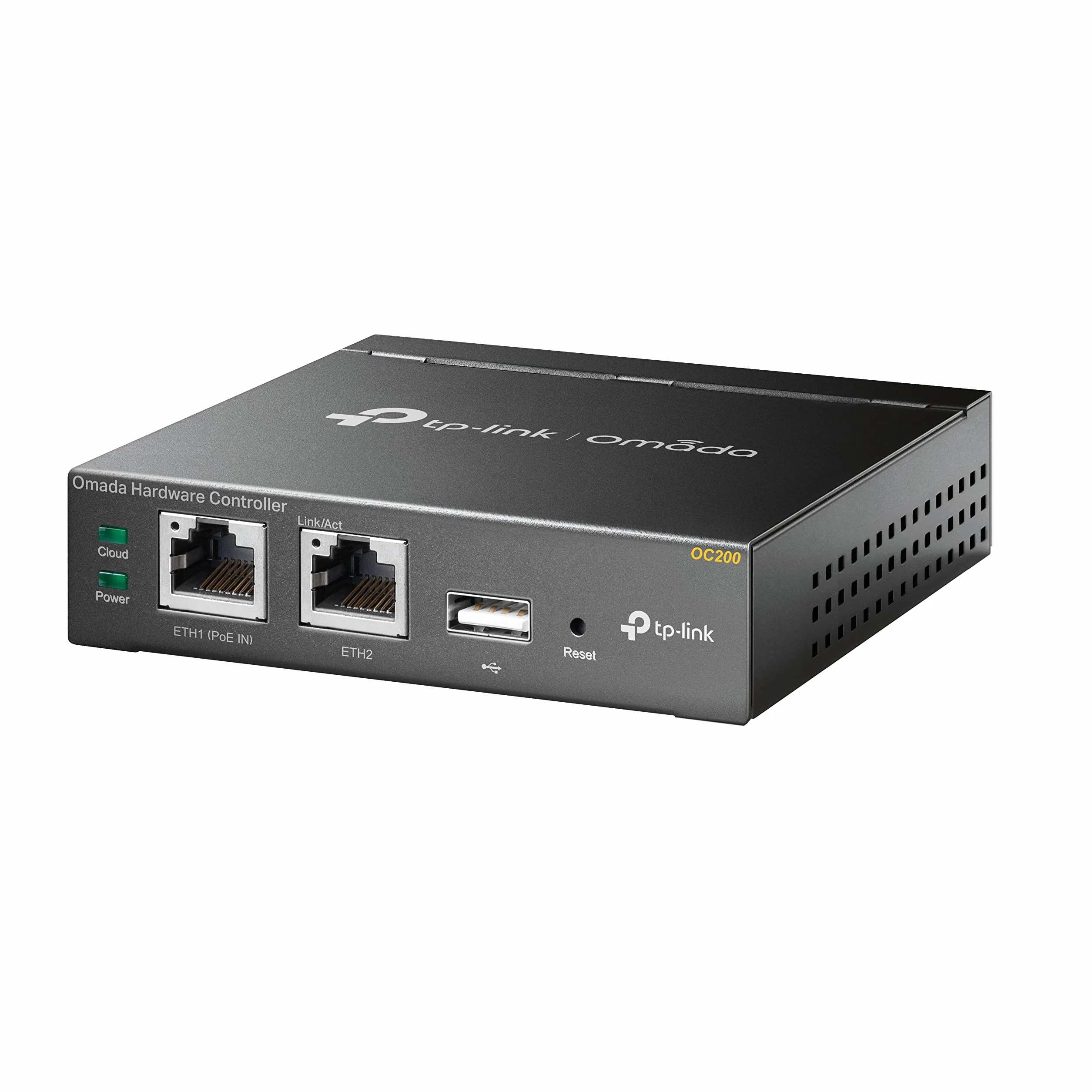 TP-Link Omada - Controlador Cloud (Gestión Centralizada para Todas EAPs Omada, No Extra Coste, PoE de Suministro eléctrico, Puerto de USB (OC200)) Negro