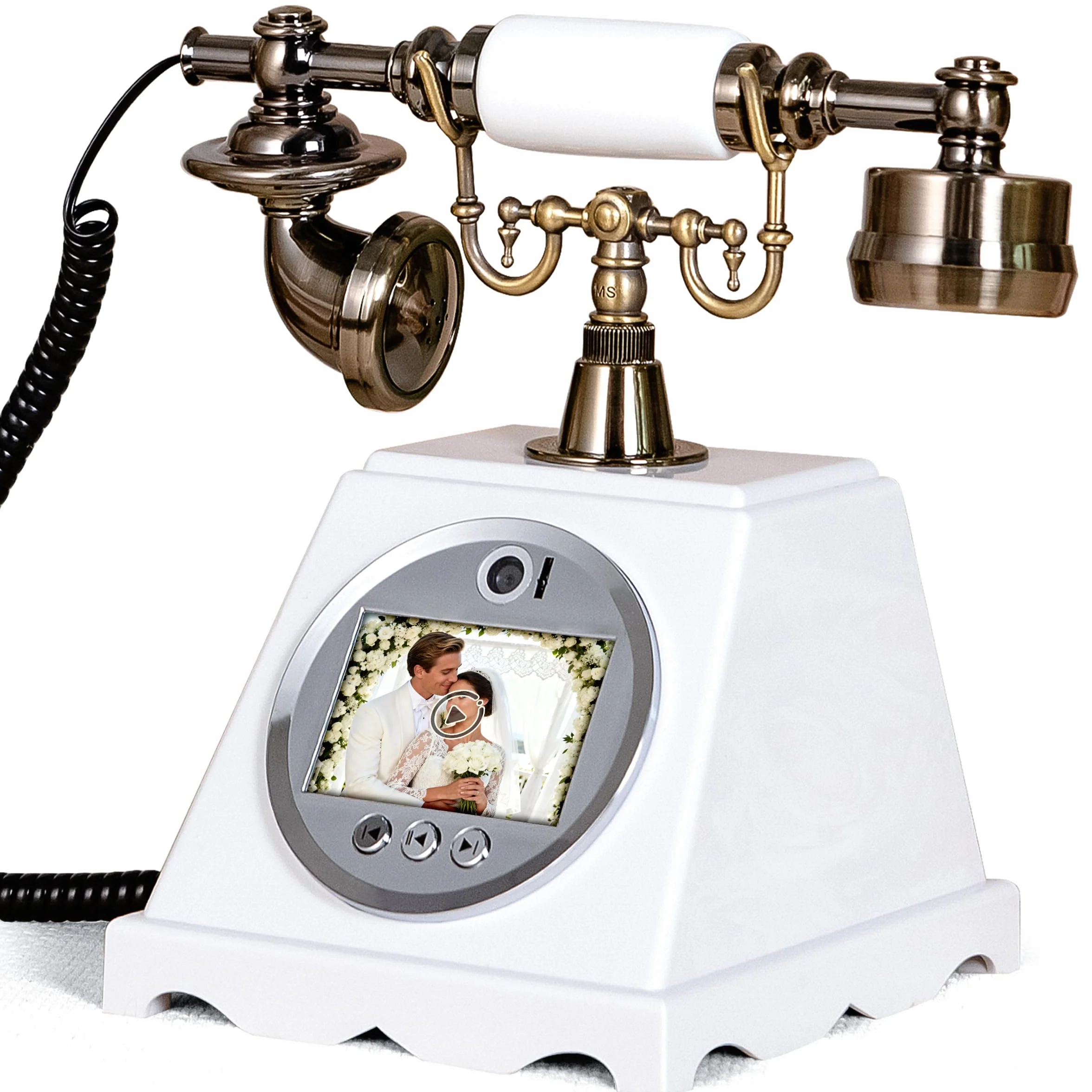 Teléfono Libro de Invitados de Video y Audio HD 1080P para Bodas, Despedida de Soltera, Cumpleaños