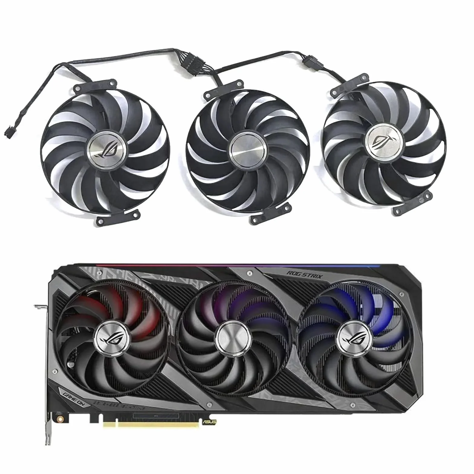 Ventilador de tarjeta de video para ASUS ROG Strix GeForce RTX 3080 3070 3090 3060Ti 3070Ti 3080Ti 95 mm CF1010U12S ventilador de refrigeración de tarjeta gráfica