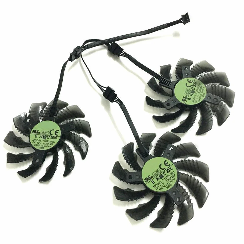75mm T128010SU Cooler Fan Gigabyte AORUS GeForce GTX 1060 1070 1080Ti G1 GTX 960 970 980 Ti GTX660 TI RX480 Card Cooler Fans