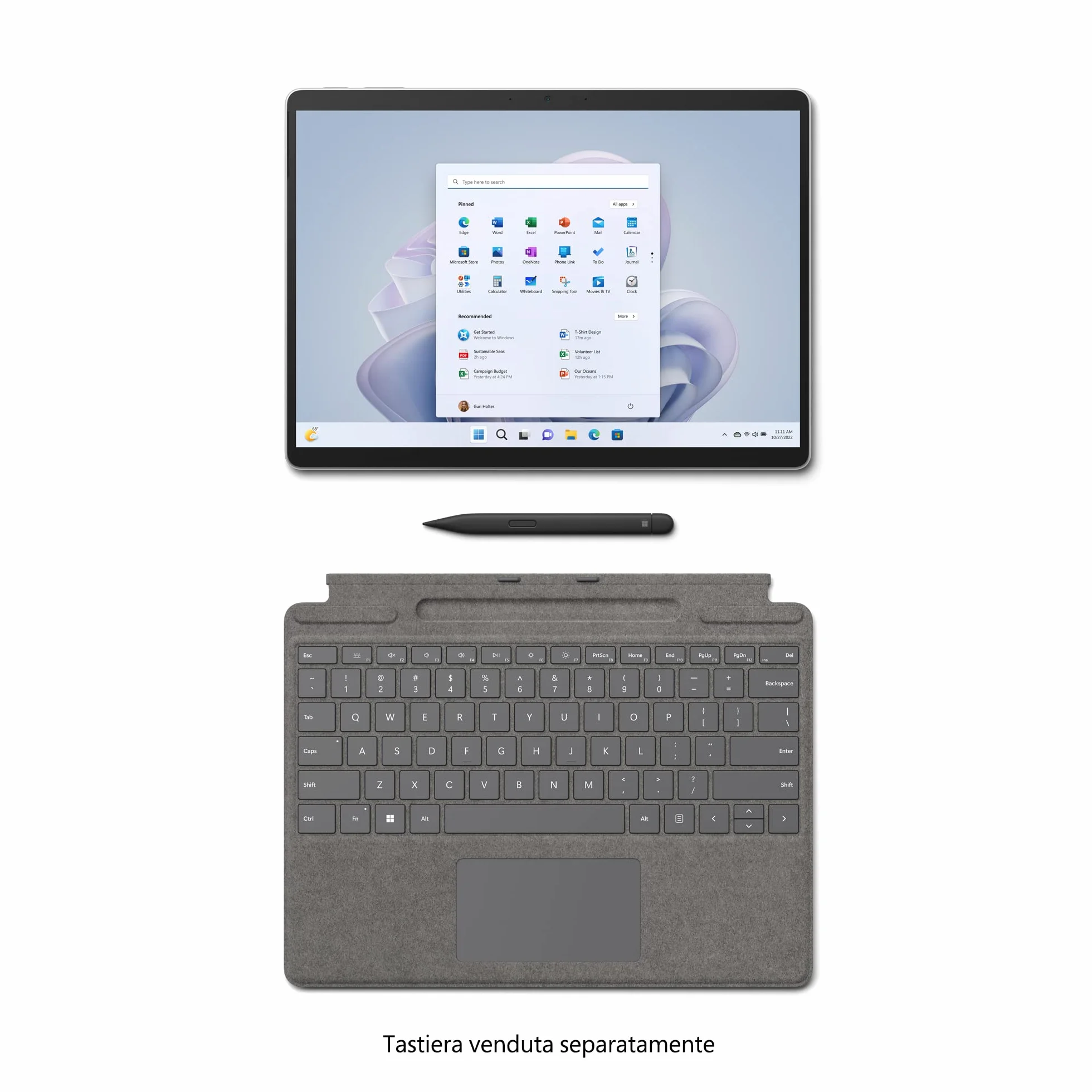 Microsoft Surface Pro 9 Portátil 13" Pantalla Táctil 16GB RAM 256GB SSD Intel EVO Core i5 Platino Reacondicionado