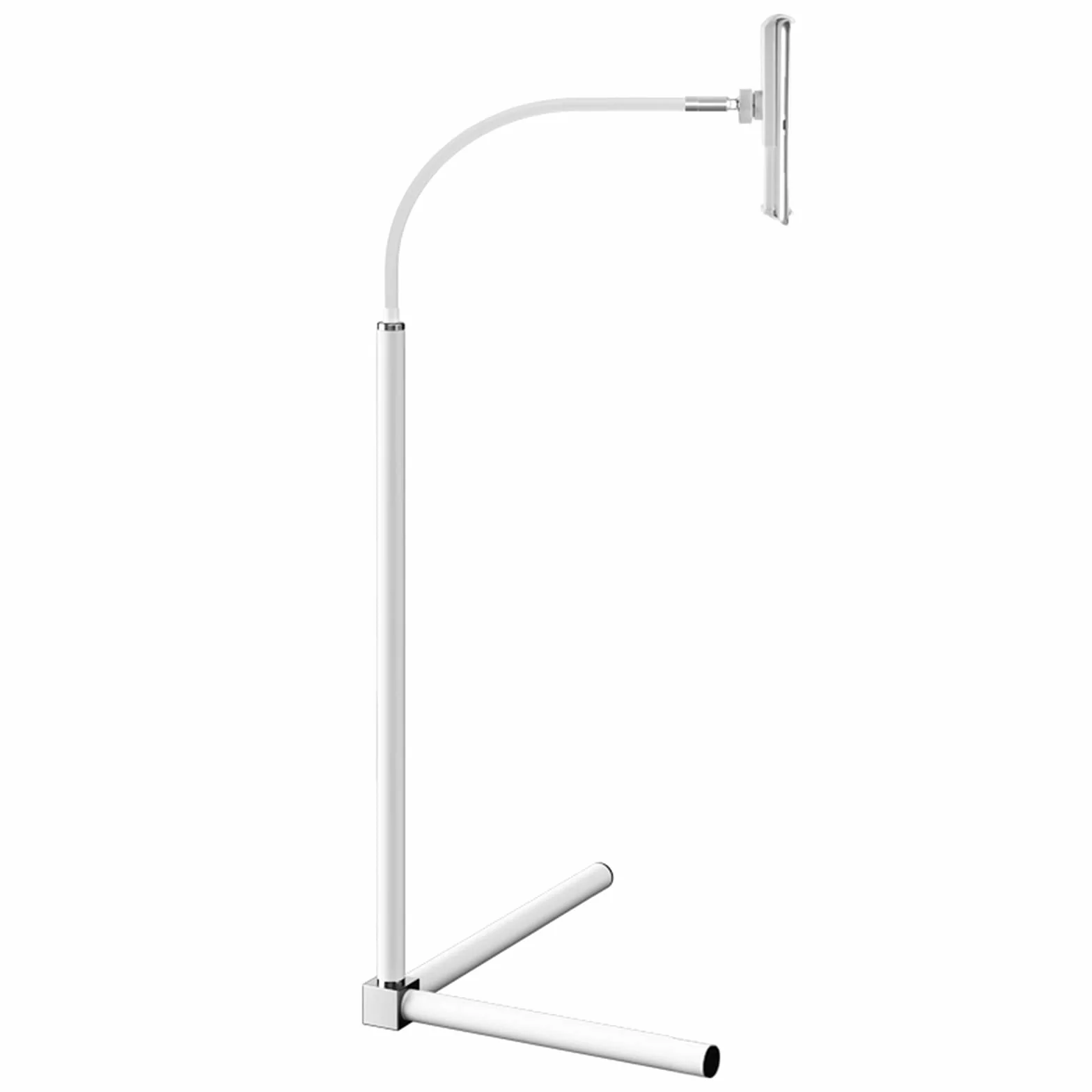 Soporte de Pie para Tableta con Flexible Cuello de Cisne, Rotación de 360 Grados, Soporte Universal para 4-11 Pulgadas de Tabletas,Blanco