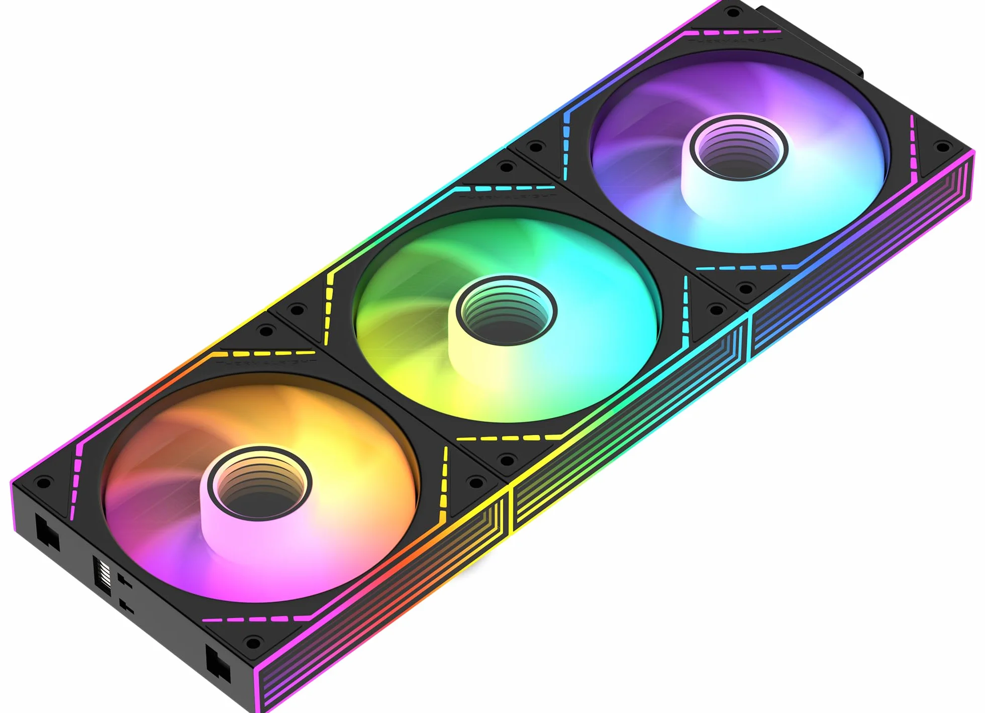 Thermalright TL-M12Q-S X3 - Ventiladores de carcasa de PC de 120 mm, flujo de aire alto de 2000 rpm, cadena de margaritas ARGB, iluminación de espejo infinito, paquete de 3