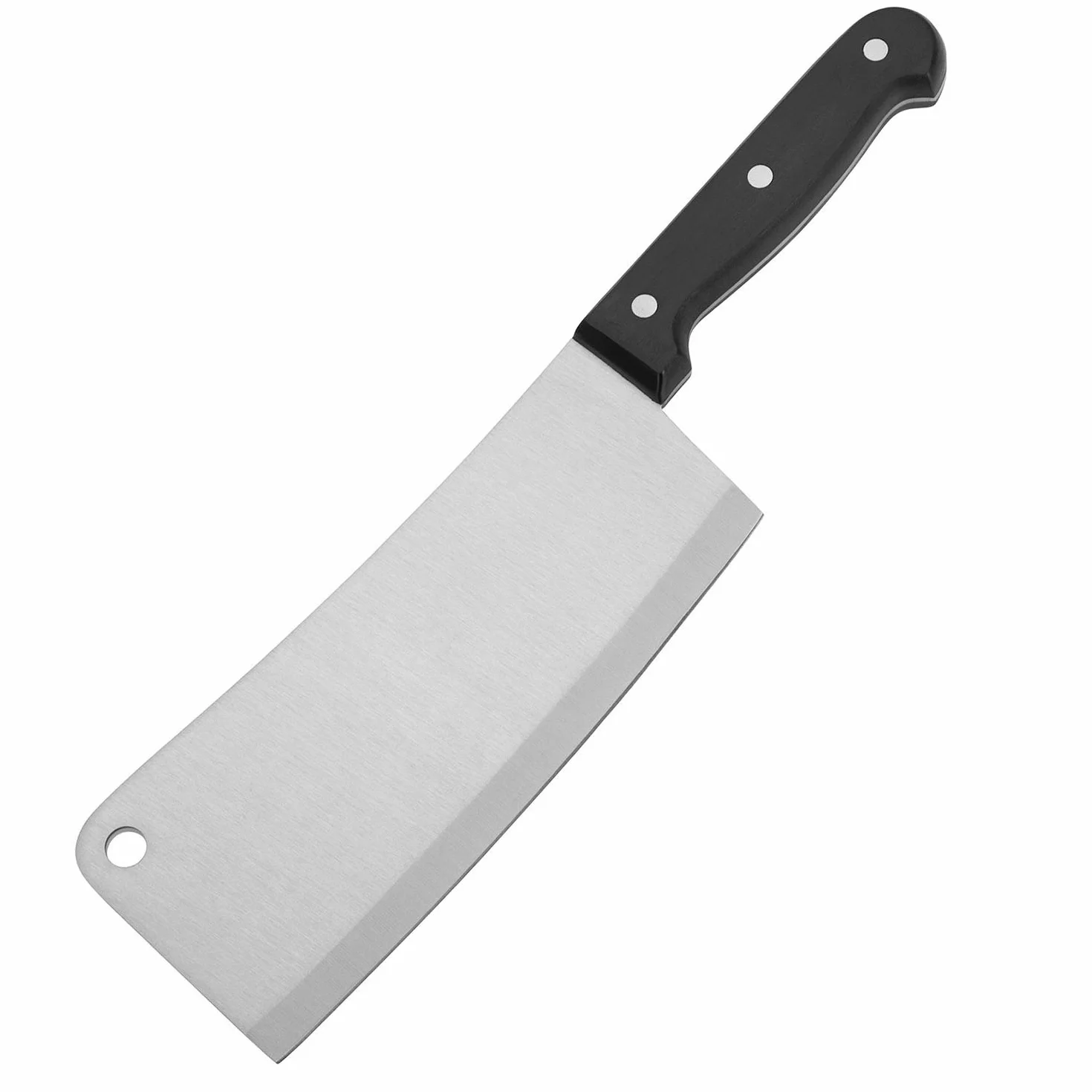 Westmark Hacha de cocina, Hoja ancha, longitud total: 30 cm, Acero inoxidable/plástico, Negro/plateado, 13582280