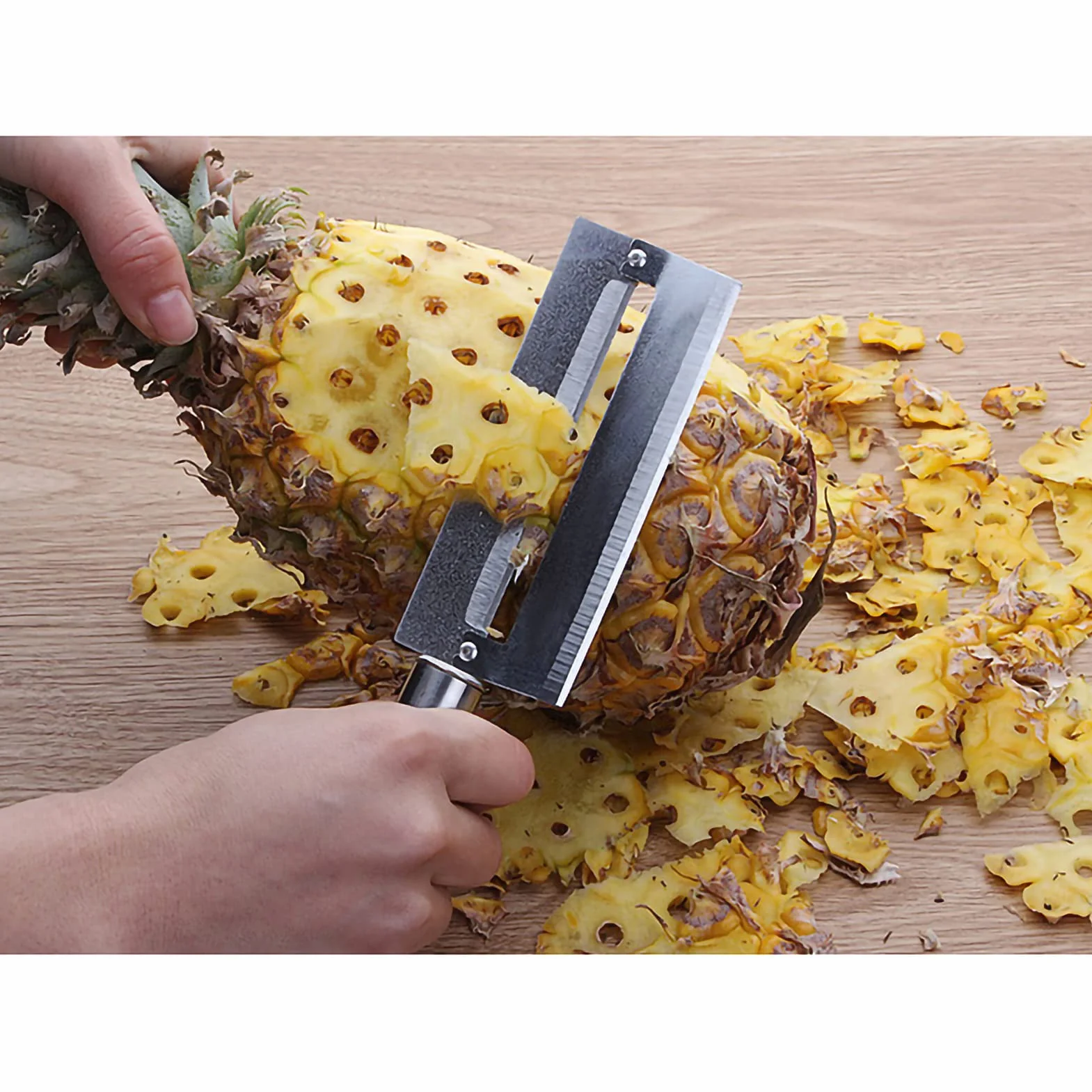 Cuchillo de Acero Inoxidable, Doble Cara, Pelado de Frutas, Cuchillo de Caña de Azúcar
