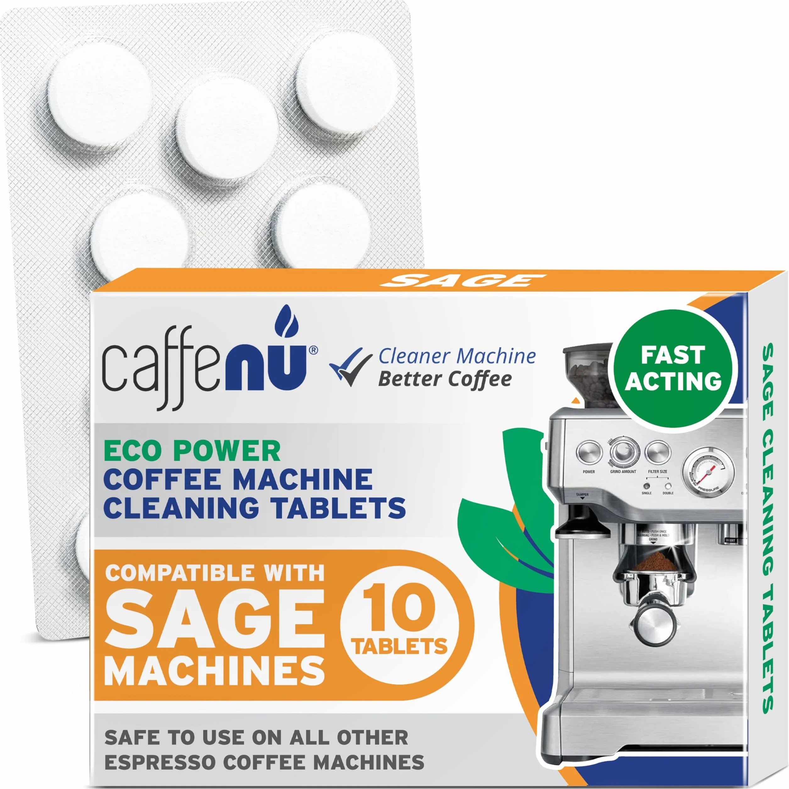 Breville Pastillas de limpieza compatibles para máquina de café espresso 1.4g