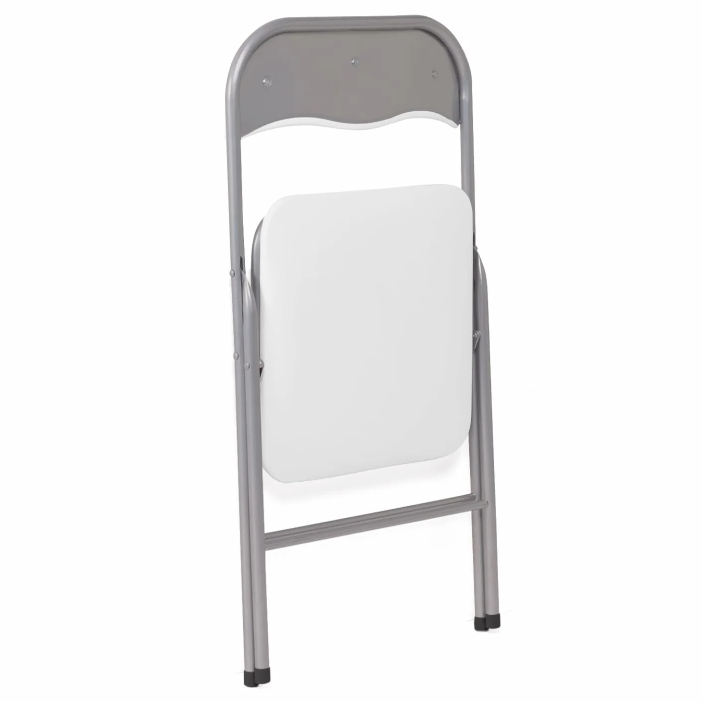 KITY Juego de 6 sillas plegables blancas de PU