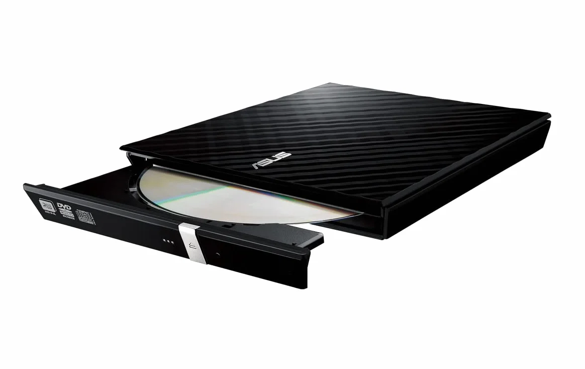 ASUS SDRW-08D2S-U LITE - Grabadora externa de DVD 8X, compatible con Mac y M-DISC, encriptación de disco, almacenamiento web ilimitado (12 meses), NERO Backitup, E-Green, E-Media