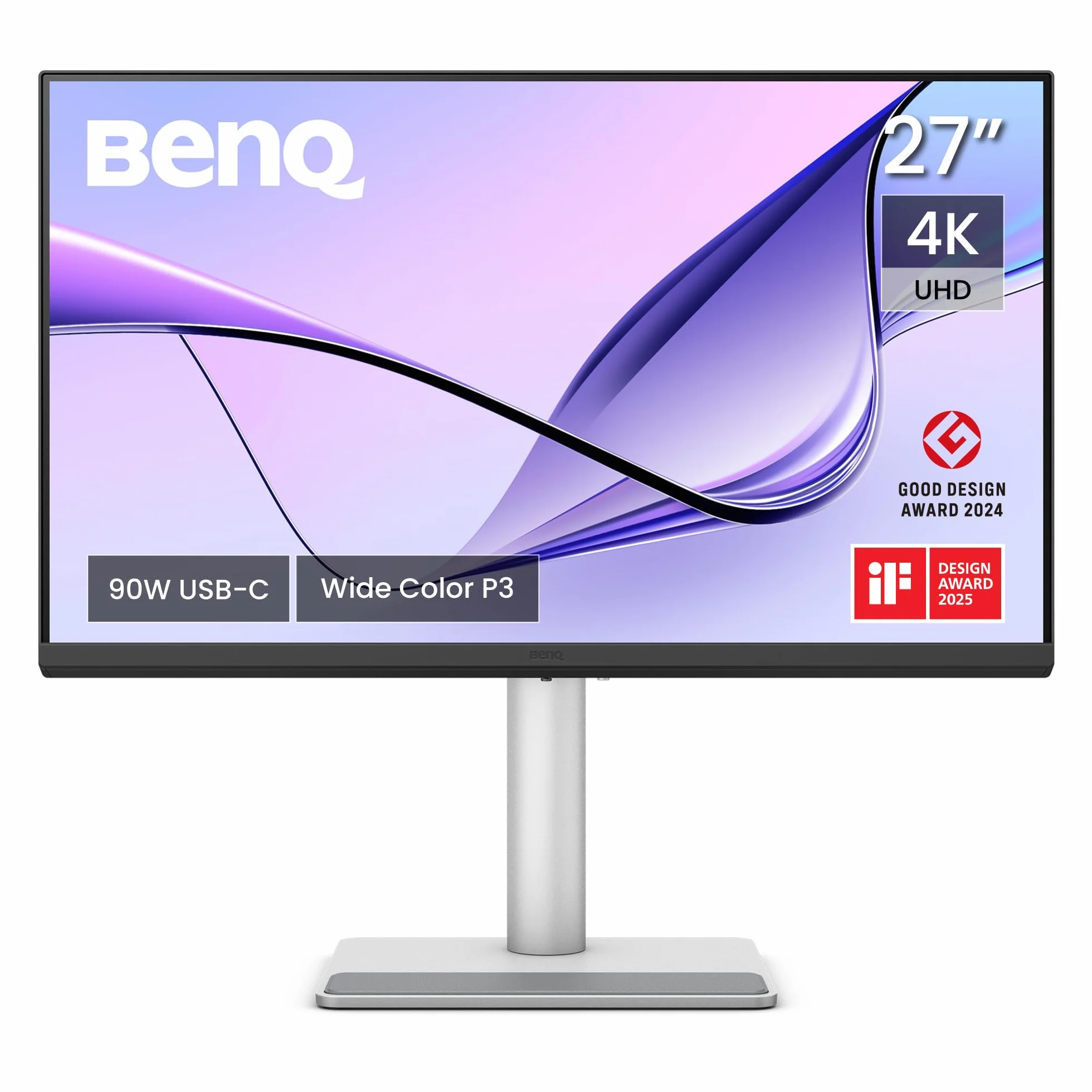 BenQ MA270U 27" Monitor 4K 3840x2160 USB-C 90W MacBook Pro Air Hub USB P3