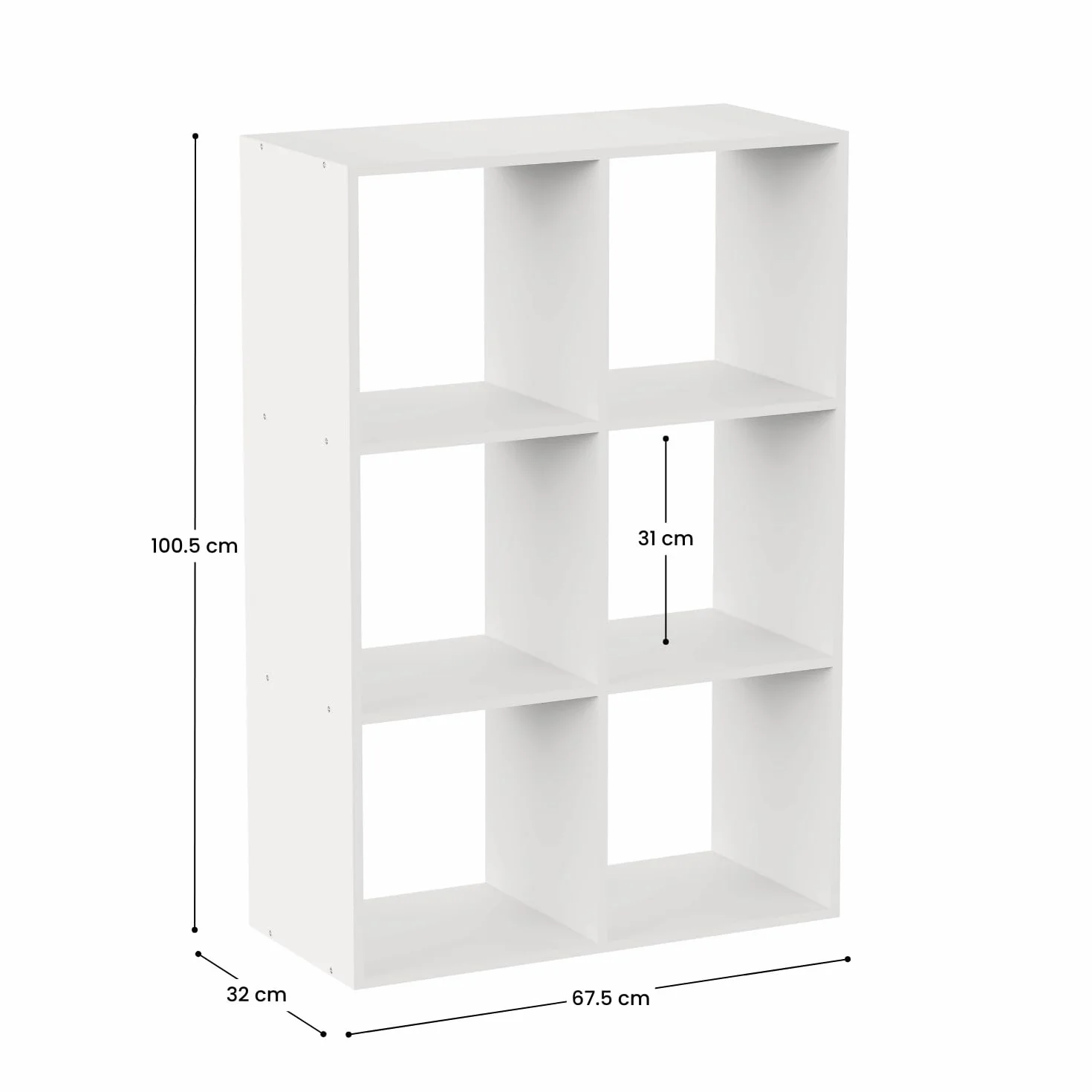 7H SEVEN HOUSE Estantería 6 Cubos SpaceQub 67.5x32x100.5cm