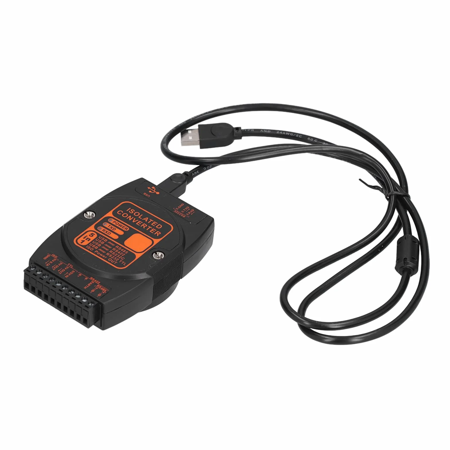 Ejoyous Adaptador USB a Convertidor USB a de Grado Industrial con Carcasa Retardante de Llama ABS 5 en 1 Aislado 422 232 TTL 256 Nodos para Usuarios Comerciales Industriales ((tasa de comunicación