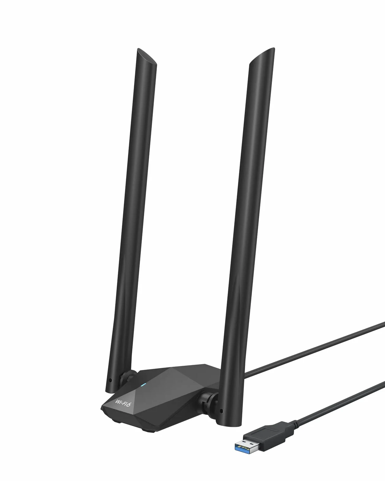 BrosTrend 1800Mbps Antena WiFi USB para PC, Adaptador USB WiFi 6 Largo Alcance Doble Banda 5GHz(1201Mbps) y 2.4GHz(574Mbps) 802.11ax Receptor Wi-Fi Inalámbrico con USB3.0, Sólo para Windows 11/10