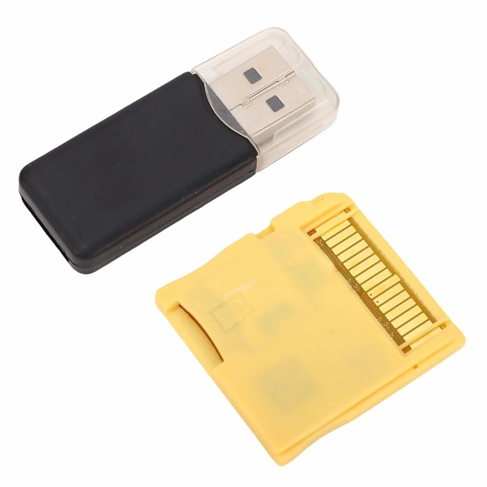 VBESTLIFE Tarjeta Flash de Videojuego, 2025 Nuevas Tarjetas Flash ASIC Video Video Video Compatibles con la Serie NDS 2DS 3DS, Incluye el Lector de Cartas (Gold)