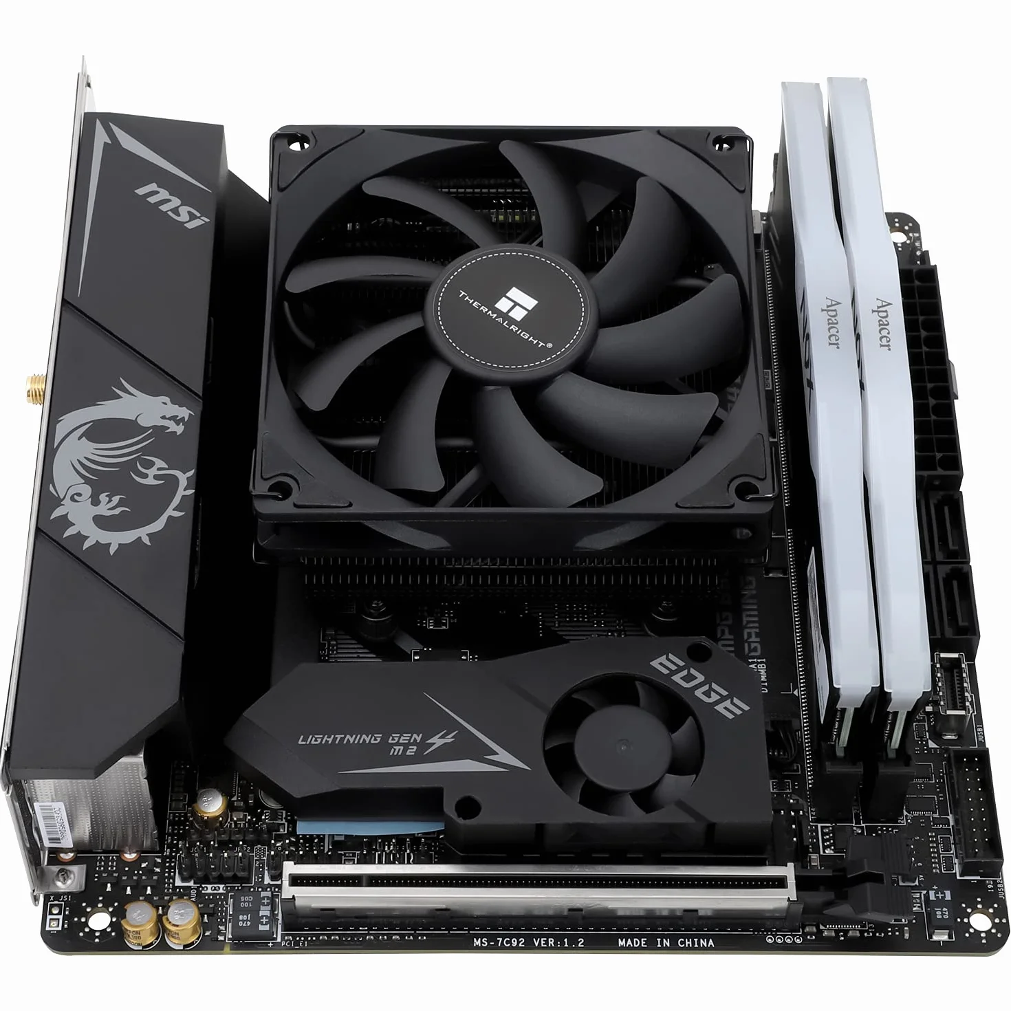 Thermalright AXP-90 X36 Black Low Profile - Enfriador de aire para CPU (90 mm, TL-9015B, 4 tubos de calor, 36 mm, para AMD AM4/Intel LGA 1700/1150/1151/1155/1156/1200