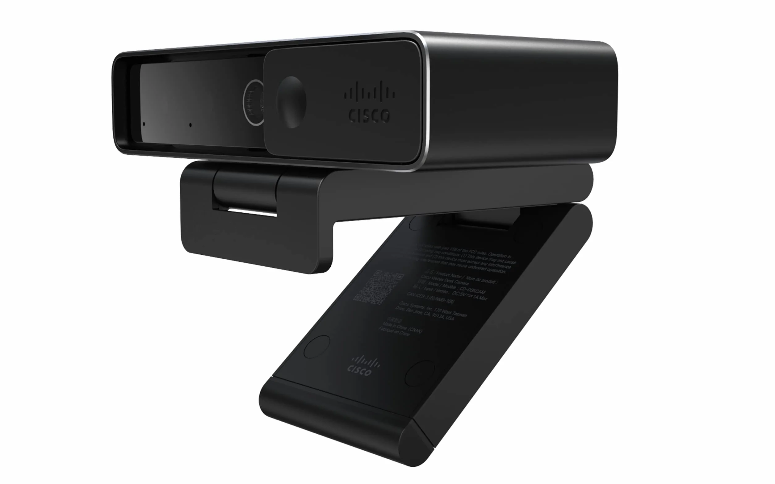 Cisco Webex Desk Camera con vídeo Ultra HD de hasta 4K, micrófonos duales, Rendimiento con Poca luz habilitado para iHDR, Negro Carbono, garantía de Hardware Limitada de 1 año (CD-DSKCAM-C-WW)