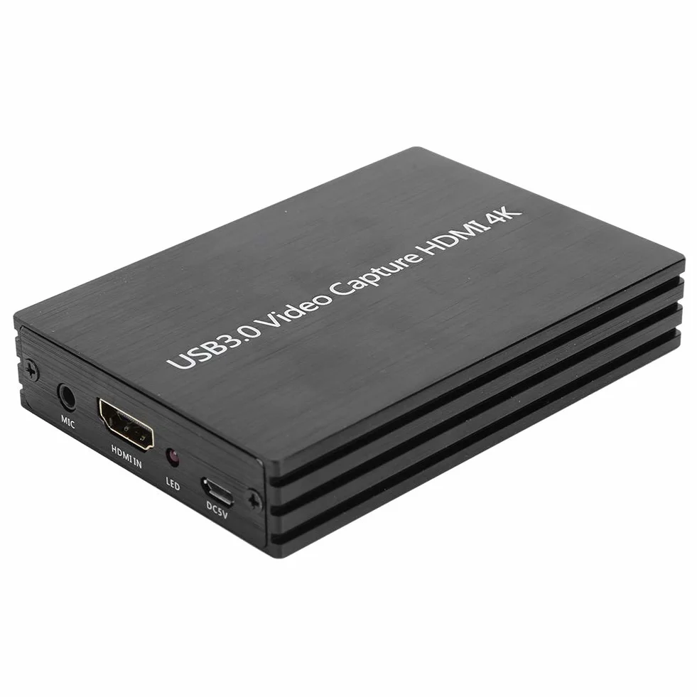 Tarjeta de Captura 4K Caja de Grabación de Vídeo en Bucle sin Controlador USB 3.0 para Creadores de Contenido en Streaming
