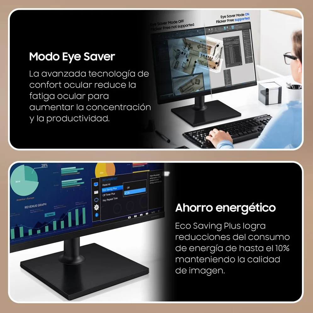 Samsung S30GD Essential Monitor 27" Full HD IPS 100Hz Game Mode Eye Saver HDMI D-Sub Super Slim LS27D304GAUXEN