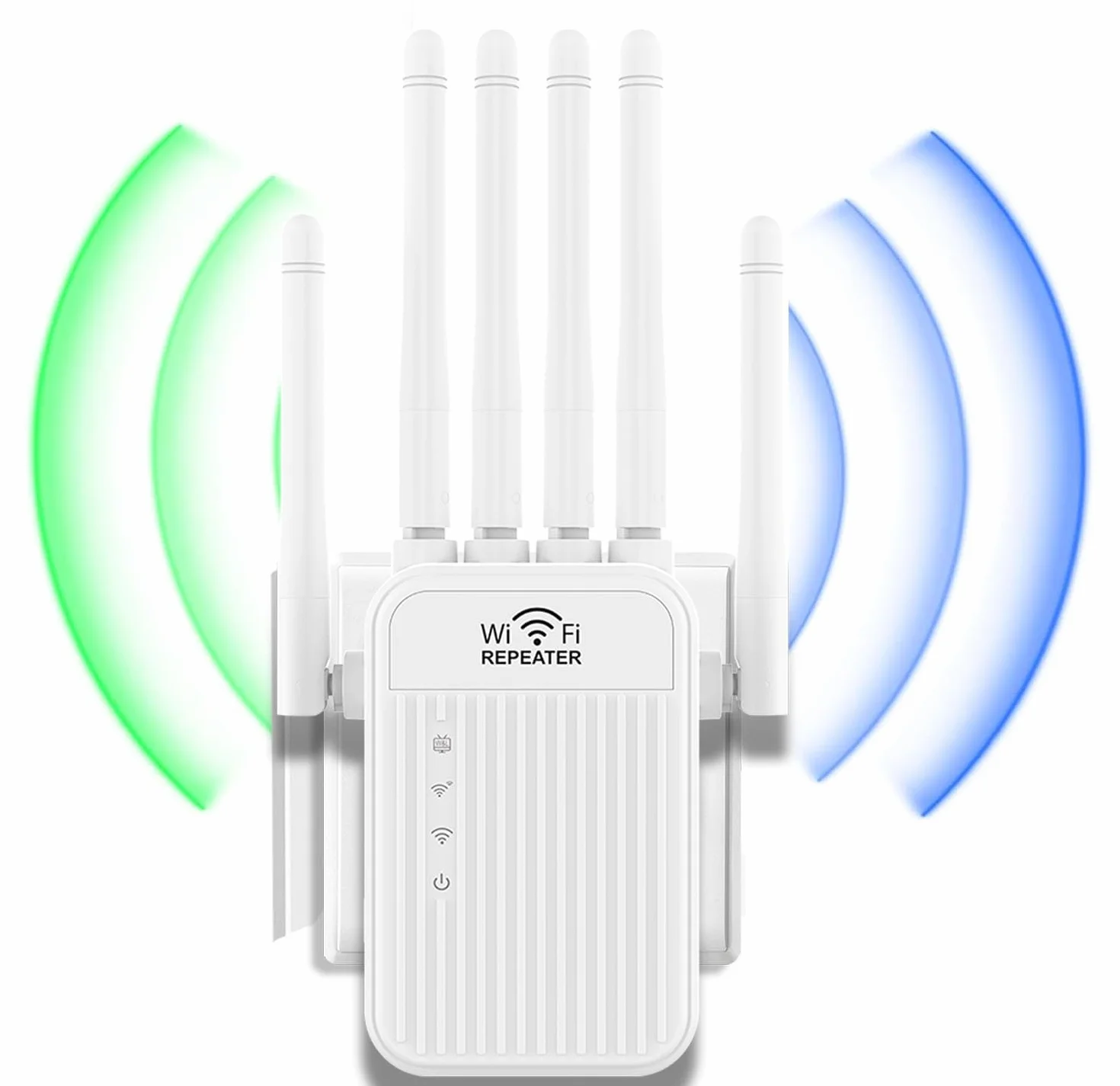 Repetidor WiFi,2025 Potente Amplificador WiFi,Amplificador señal WiFi,Repetidor WiFi Largo Alcance,6 Antenas,2 Puertos LAN,Cobertura de hasta 11800Sq.para Oficinas Y hogares,Fácil Instalación