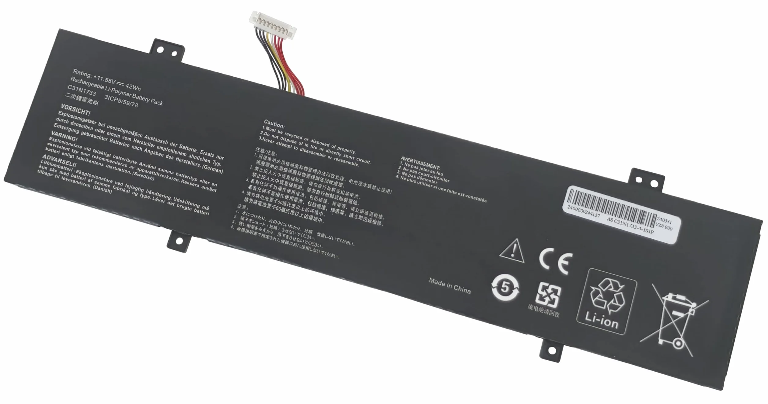 C31N1733 - Batería para portátil Asus VivoBook Flip 14 TP412U TP412UA TP412FA TP412UA-IH31T TP412UA-EC059T TP412FA-EC551T TP412FA-EC707T TP412FA-EC035T