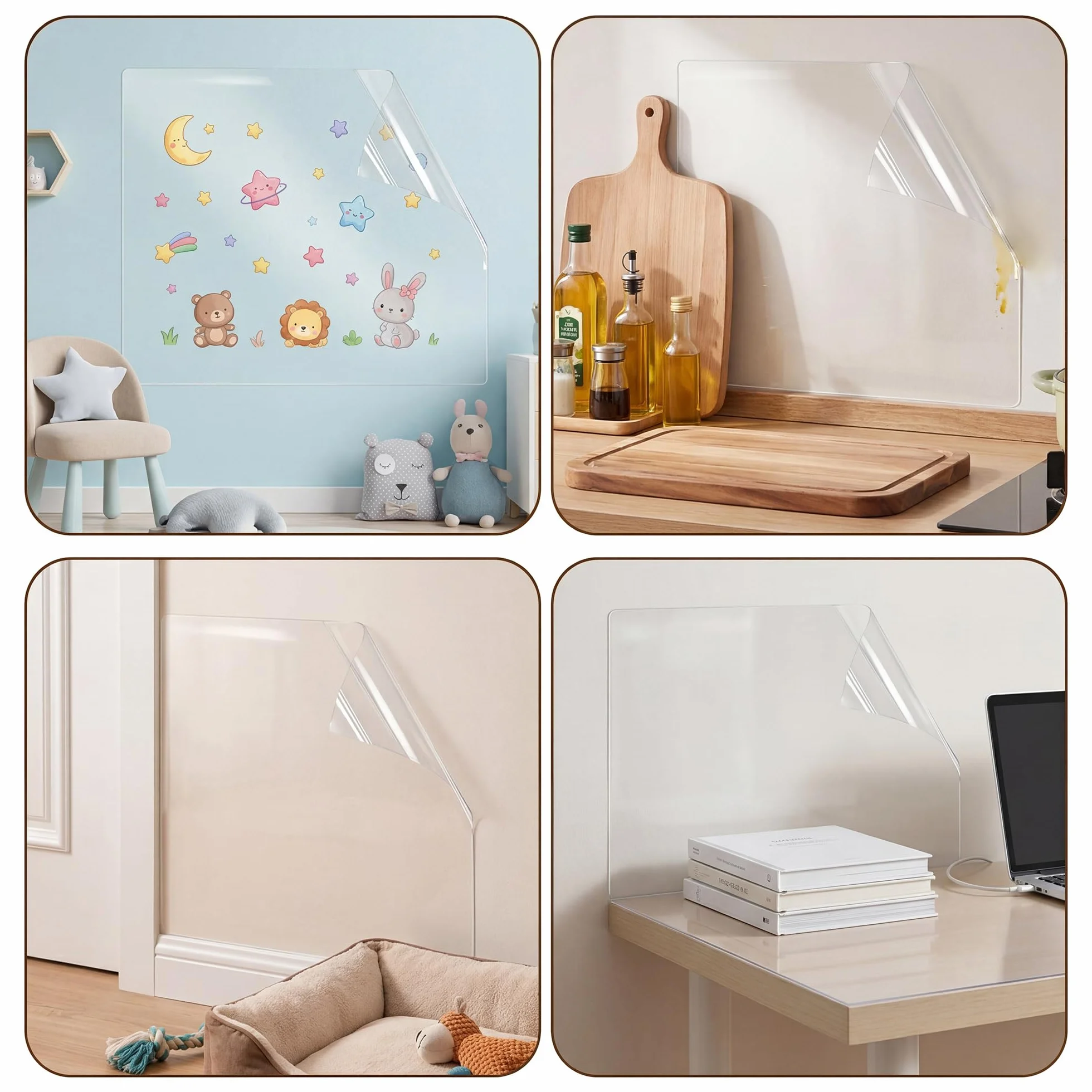 Lámina protectora de pared transparente autoadhesiva protección electrostática