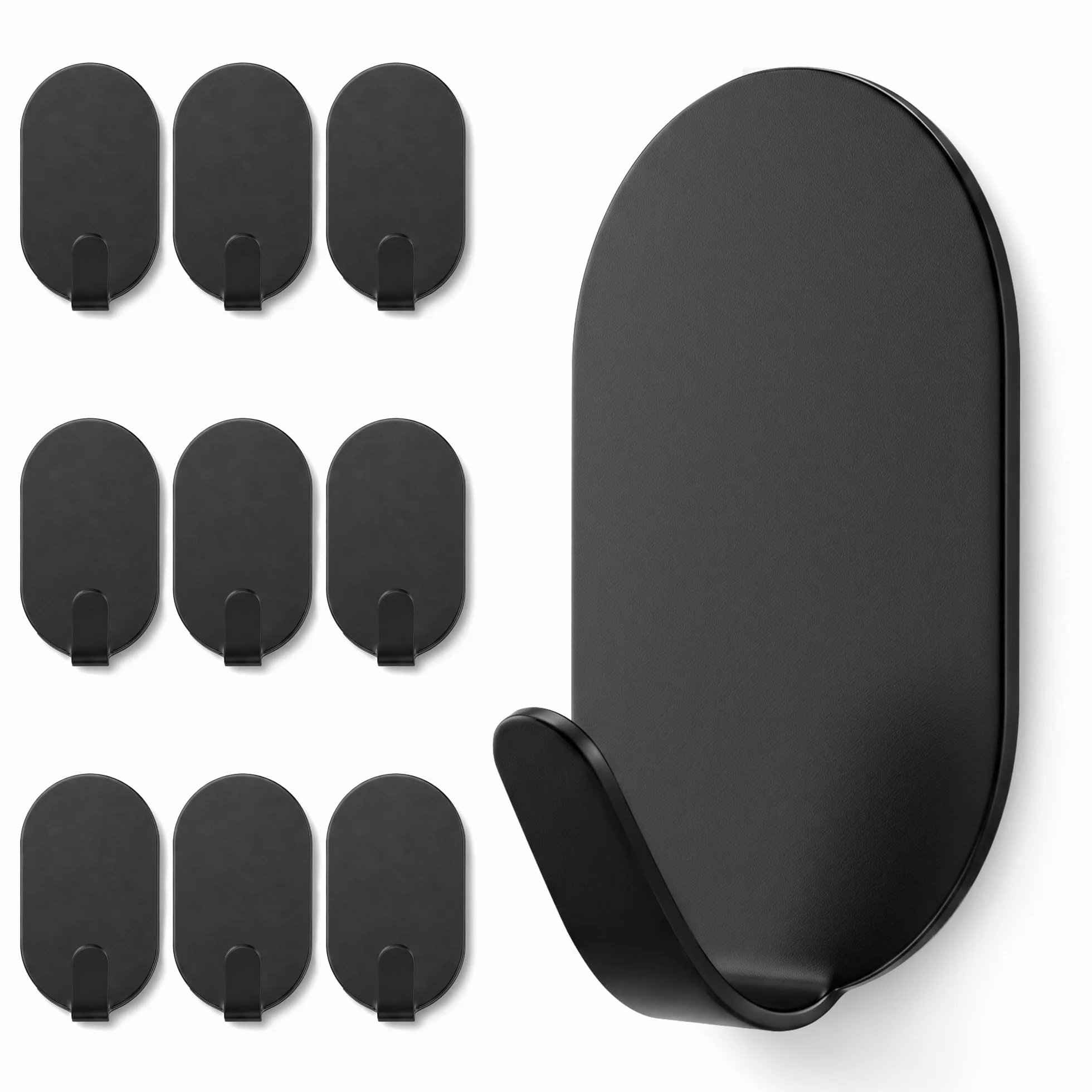 Ganchos autoadhesivos de pared sin clavos, pack de 10, resistentes para baño y cocina