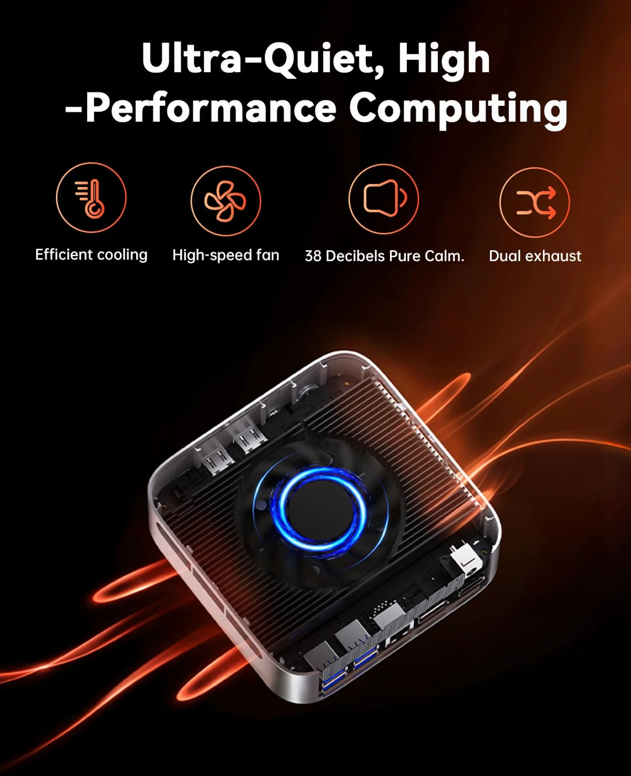 ACEMAGIC Matrix Mini M1 Mini PC, Windows 11 Pro, AMD Ryzen 7 7735HS(8C/16T,hasta 4,75 GHz),AMD Radeon™ Graphics,16GB LPDDR5 512GB SSD Mini Ordenador Soporte 4K Triple Pantalla/2.5G LAN/WiFi 6/BT5.2