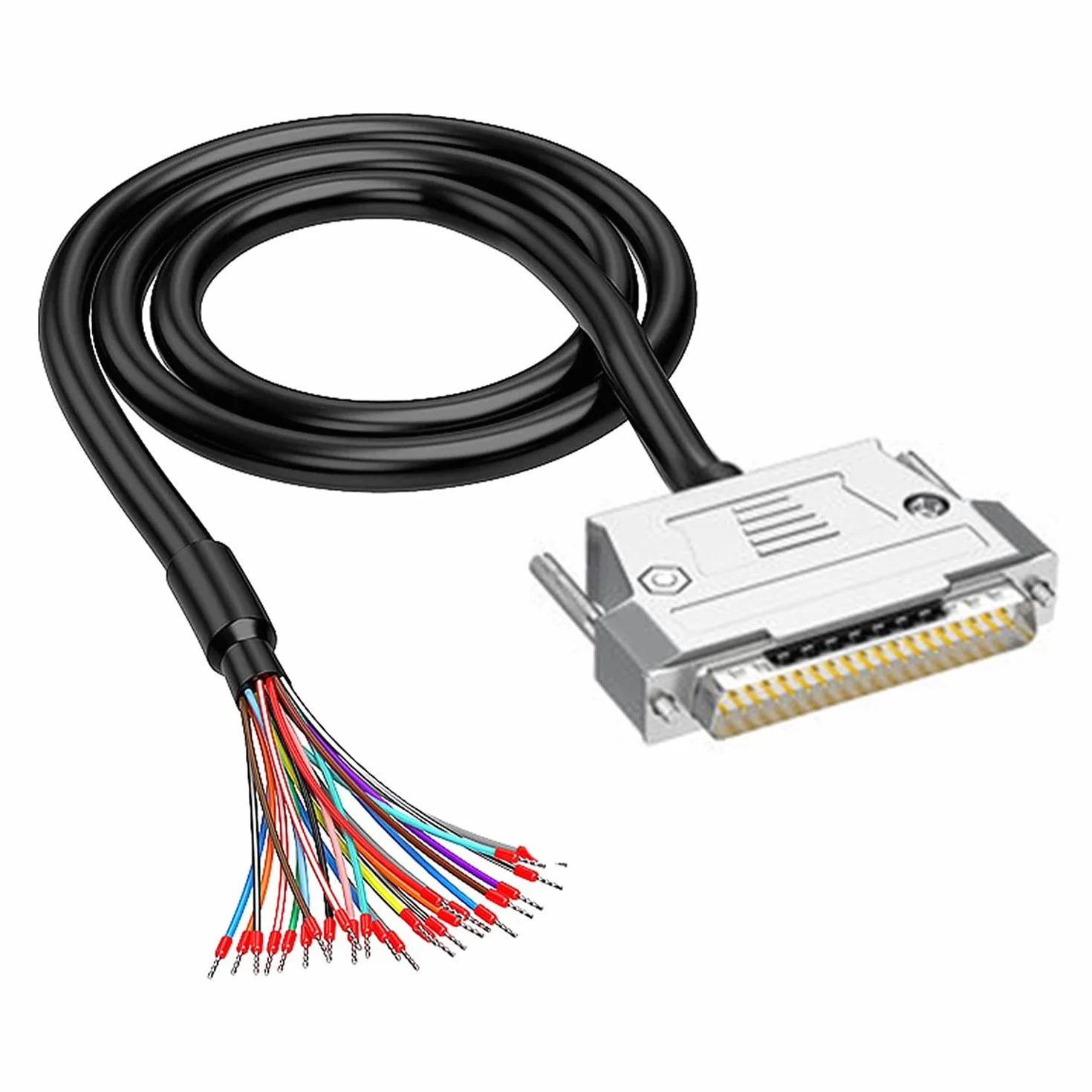 XMSJSIY Conector DB37 Con Cable de Expansión Serie de 37 Pines - Reemplazo Sin Soldadura, Cable Desnudo - 1M (DB37 Macho)