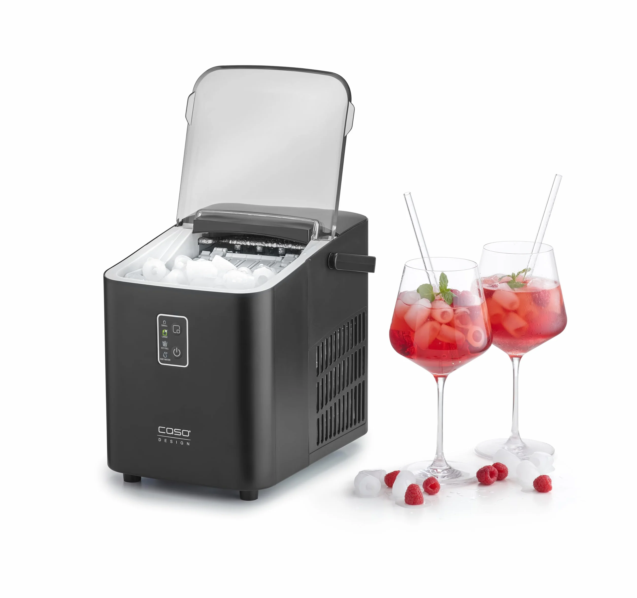 CASO IceChef compacta, máquina de cubitos de hielo para encimera, 1 L tanque, 12 kg/24h